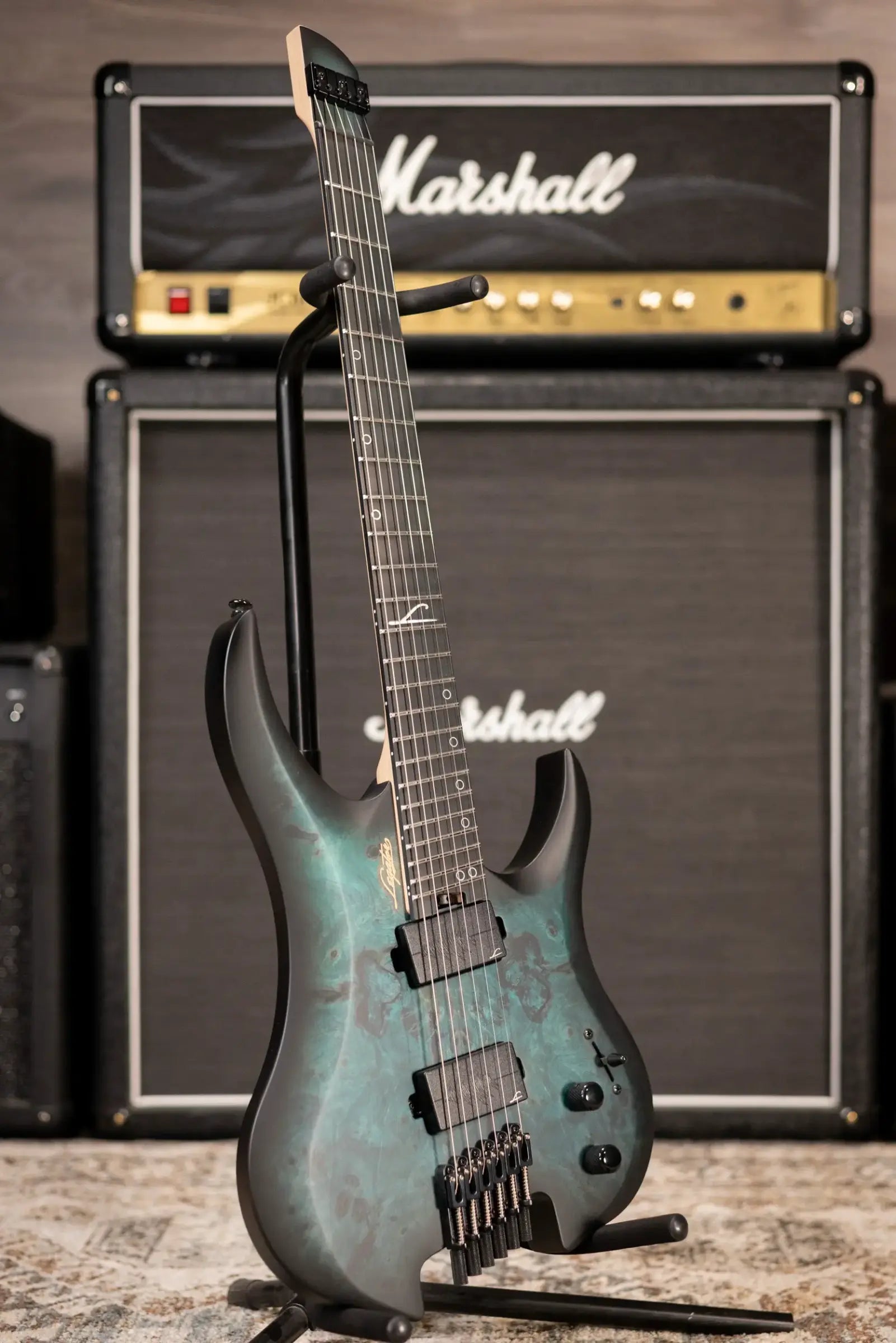 Legator Ghost G6FSS-DS Super Shred 6-String Multi-Scale Electric Guitar - Dark Sapphire with Gig Bag
