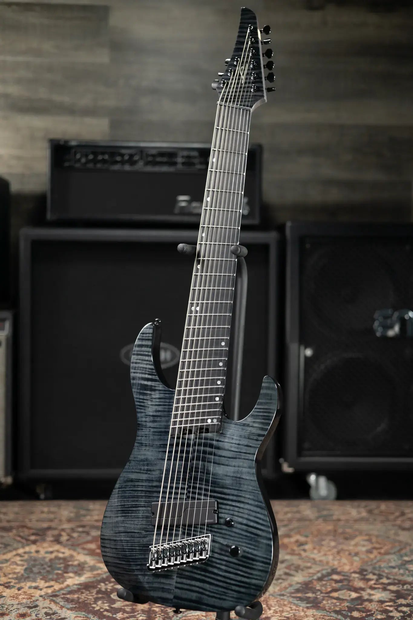 Legator N9F-BLK Ninja Multi-Scale 9-String Electric Guitar - Black with Gig Bag - Floor Model
