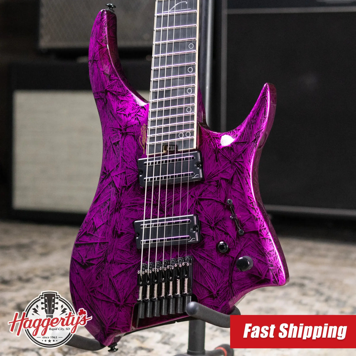 Legator R7F Revenant Bolt-On 7-String Multi-Scale Electric Guitar - Gloss Purple Rain