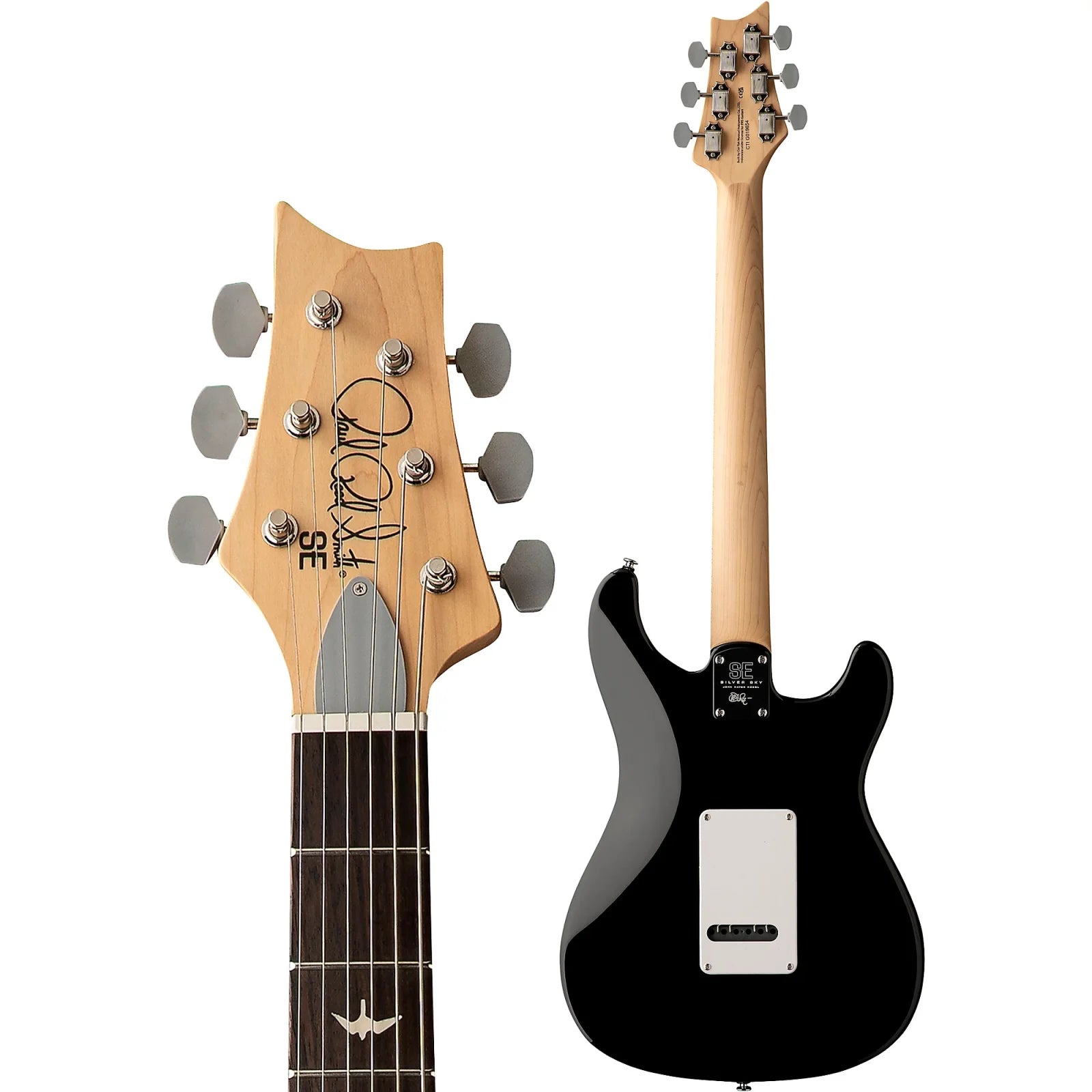 PRS SE Silver Sky Left-Handed Electric Guitar - Piano Black with Gig Bag - Demo