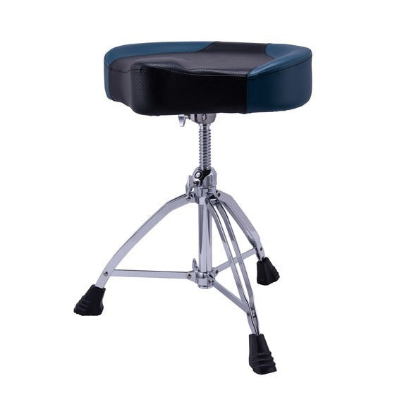 Mapex T855BL Double Braced 3-Leg Drum Throne w/Blue Leatherette Saddle Top