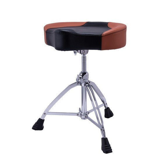 Mapex T855BR Double Braced 3-Leg Drum Throne w/Brown Leatherette Saddle Top