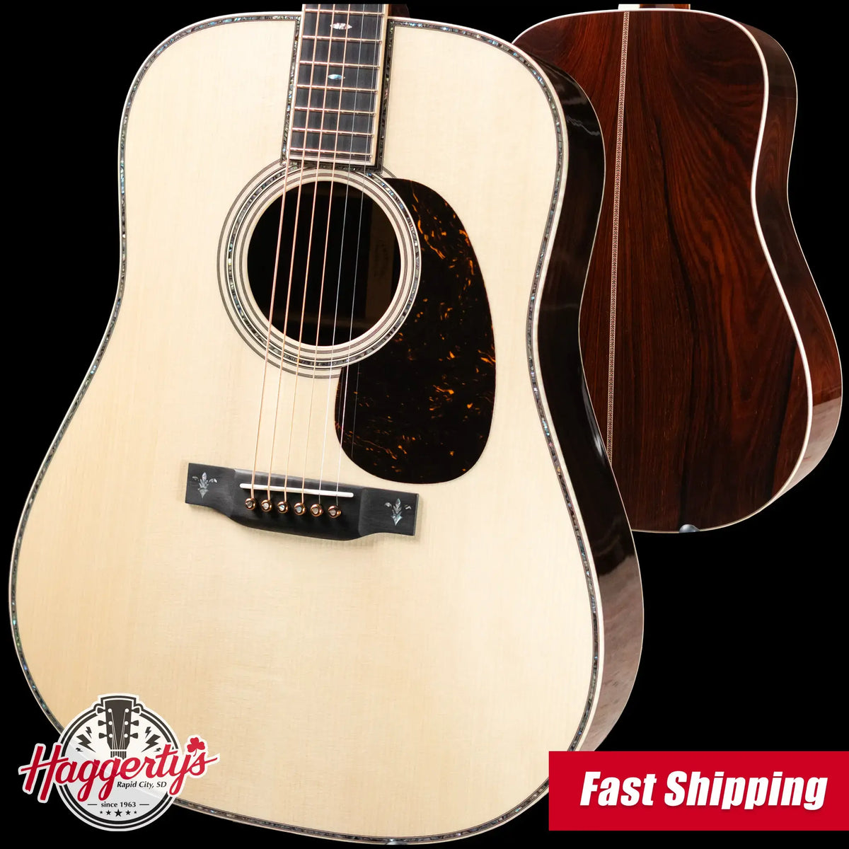 Martin Custom Shop Dreadnought Acoustic Guitar - Guatemalan Rosewood with Hardshell Case
