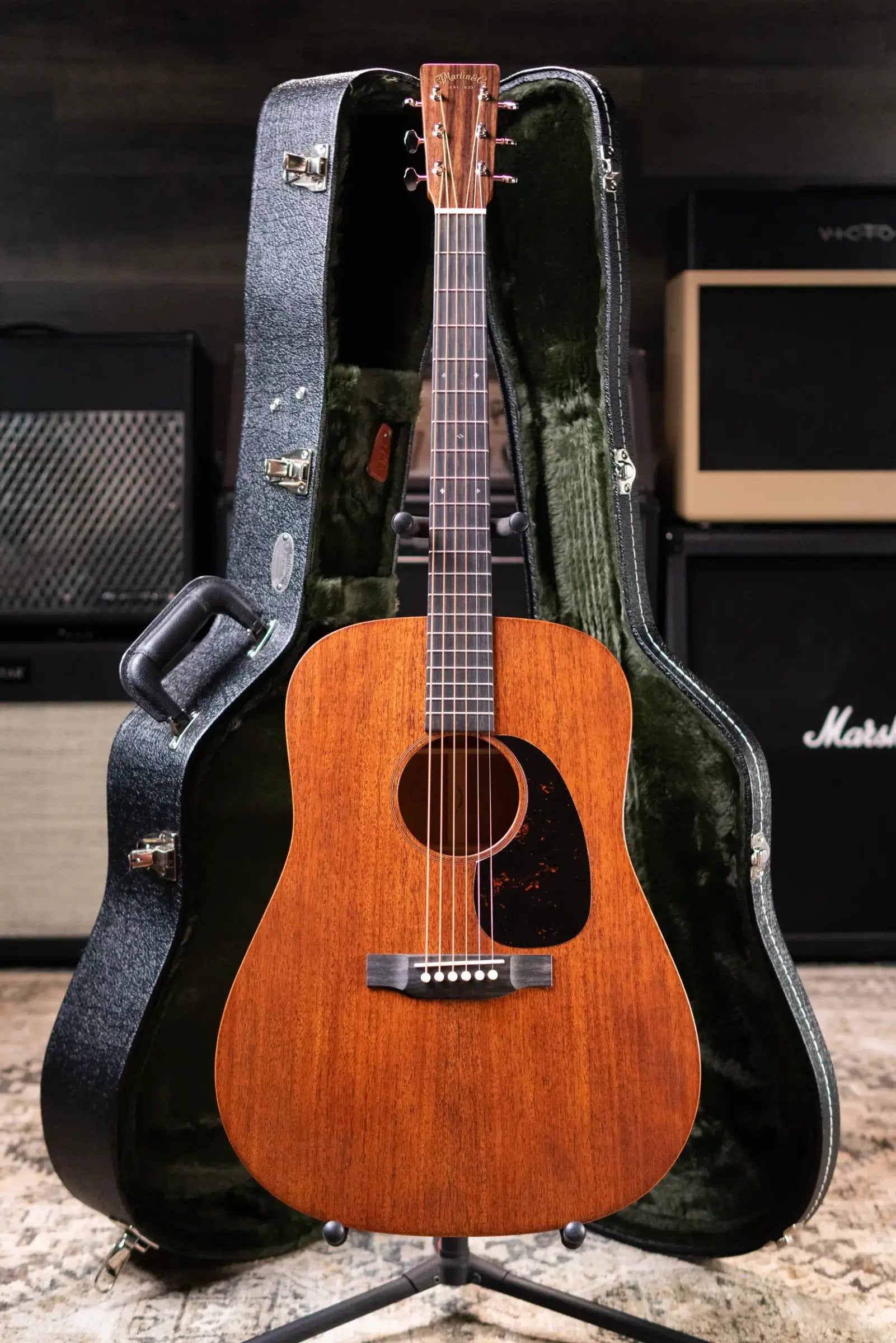 Martin D-17 Dreadnought Acoustic Guitar - Dark Mahogany with Hardshell Case