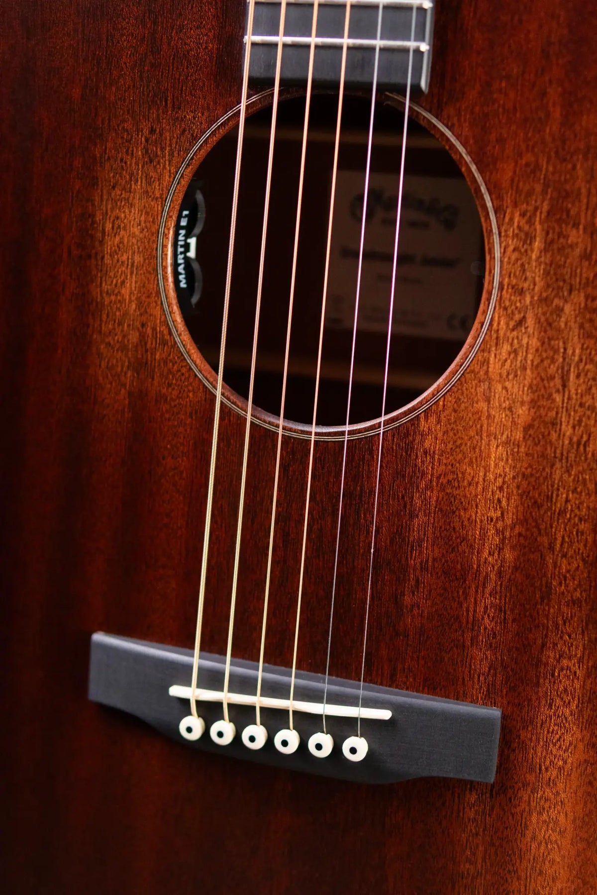 Martin D Jr-E StreetMaster Acoustic/Electric Guitar - Dark Distressed Mahogany with Gig Bag - Demo