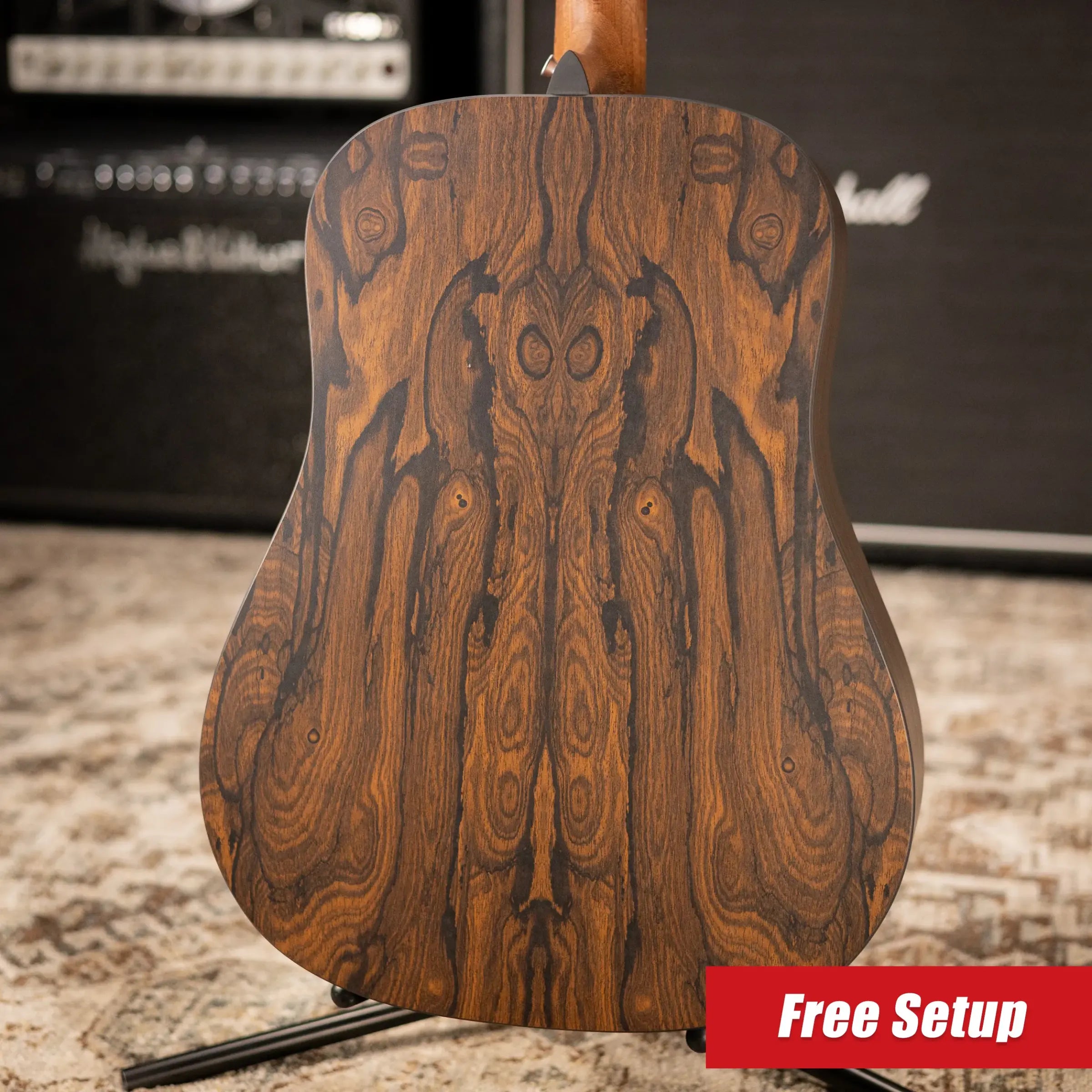 Martin D-X2E Dreadnought Acoustic/Electric Guitar - Ziricote Burst with Gig Bag