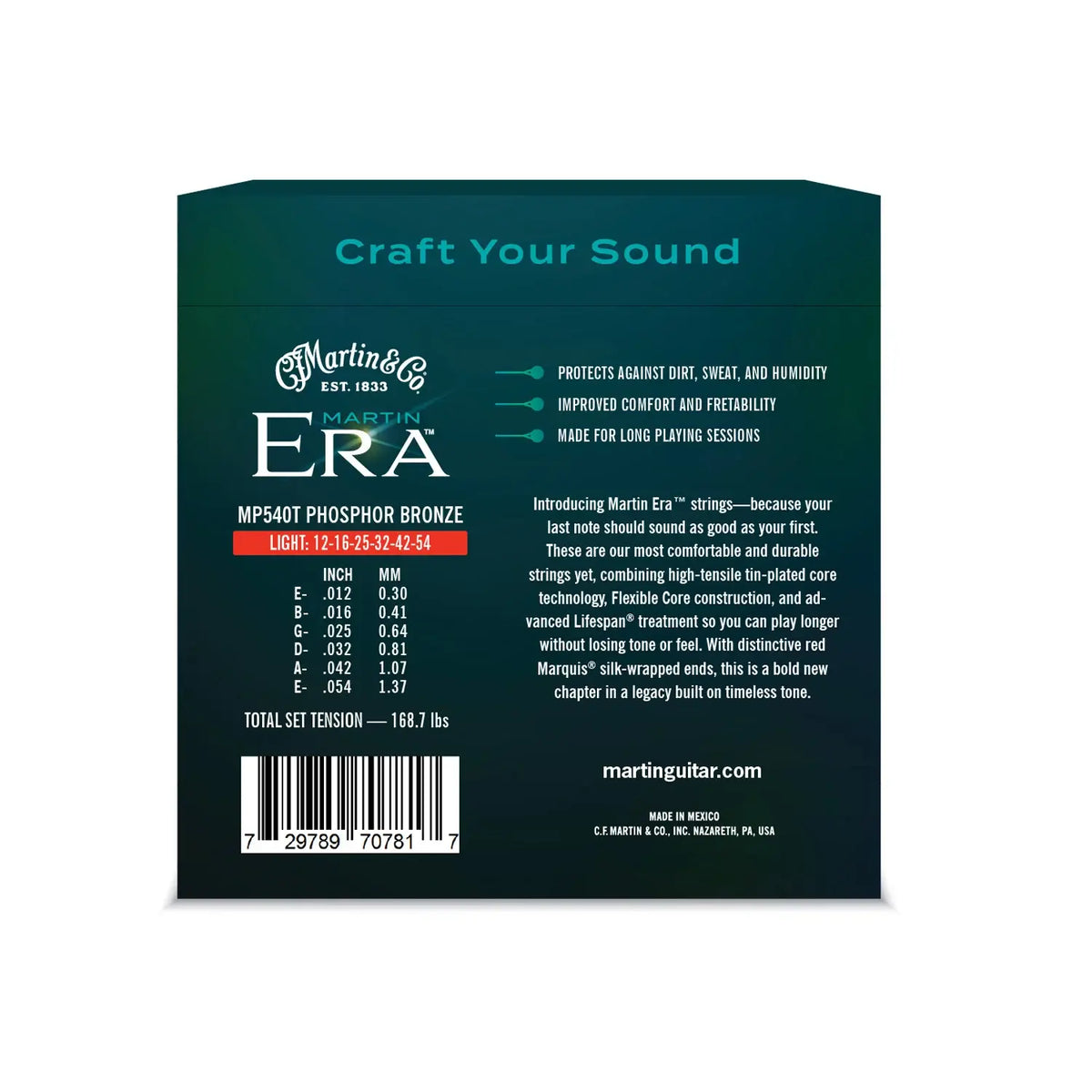 Martin Era Treated Acoustic Guitar Strings - .012-.054 Light