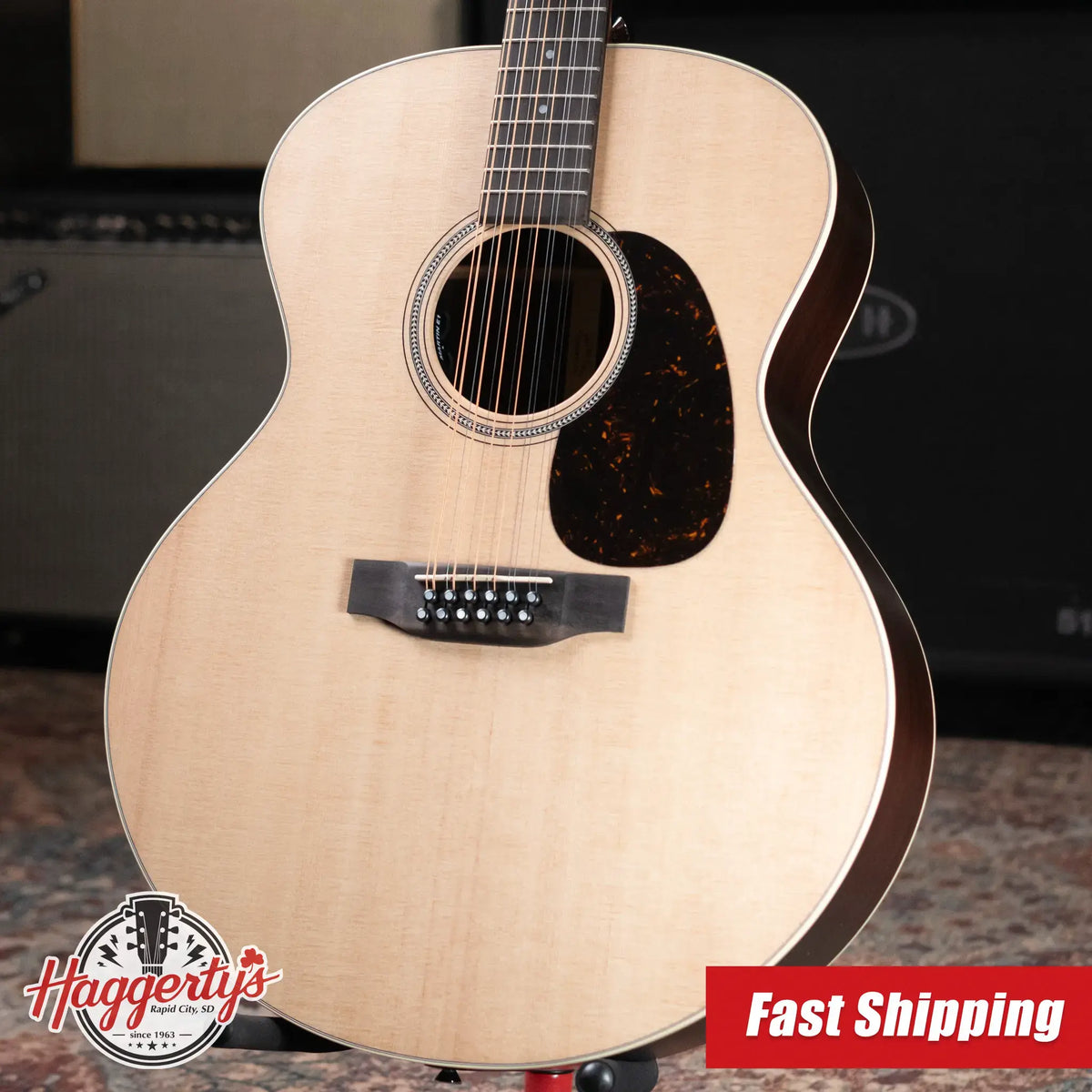 Martin Grand J-16E 12-String Acoustic/Electric Guitar with Gig Bag