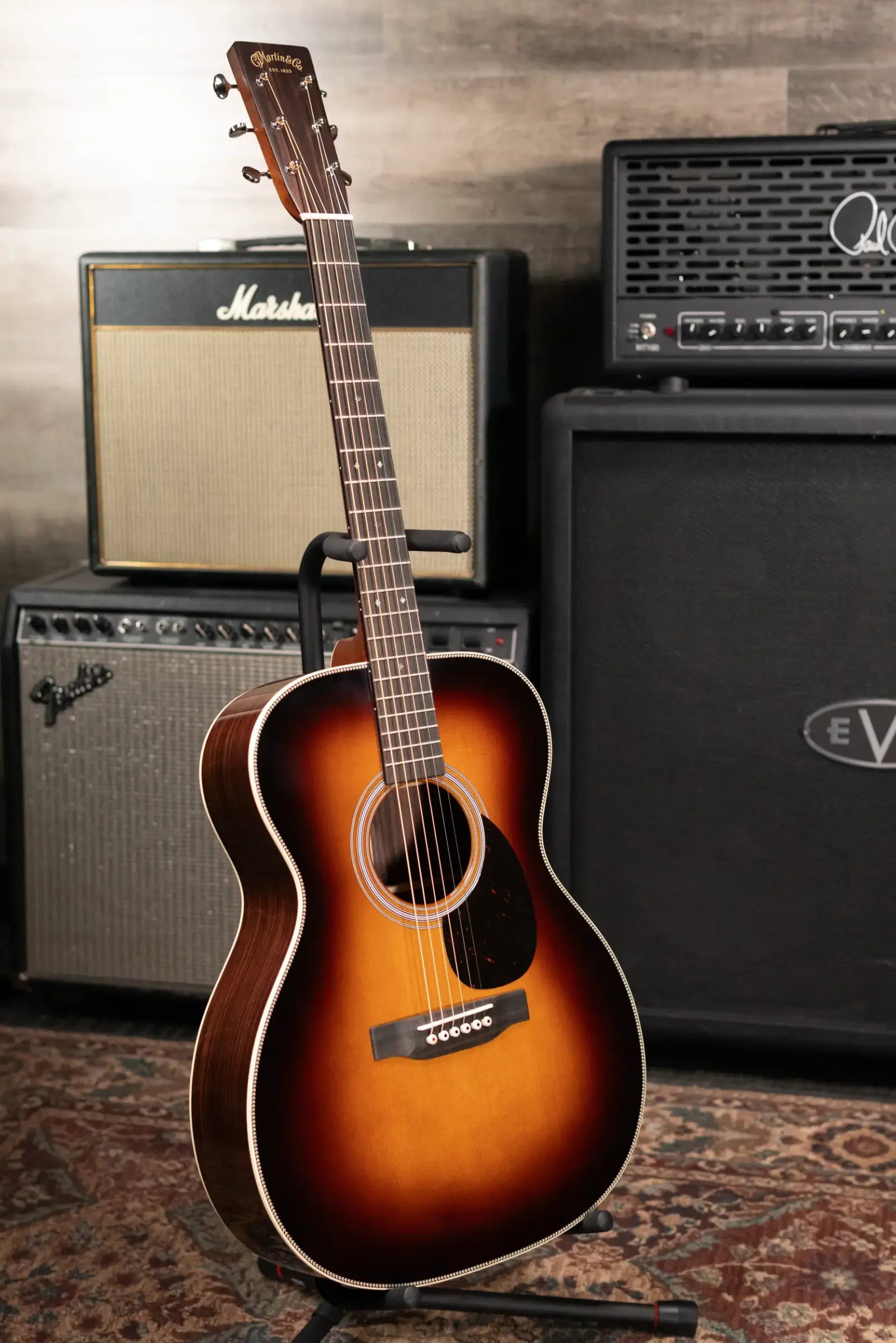 Martin OM-28 Acoustic Guitar - 1935 Sunburst with Hardshell Case