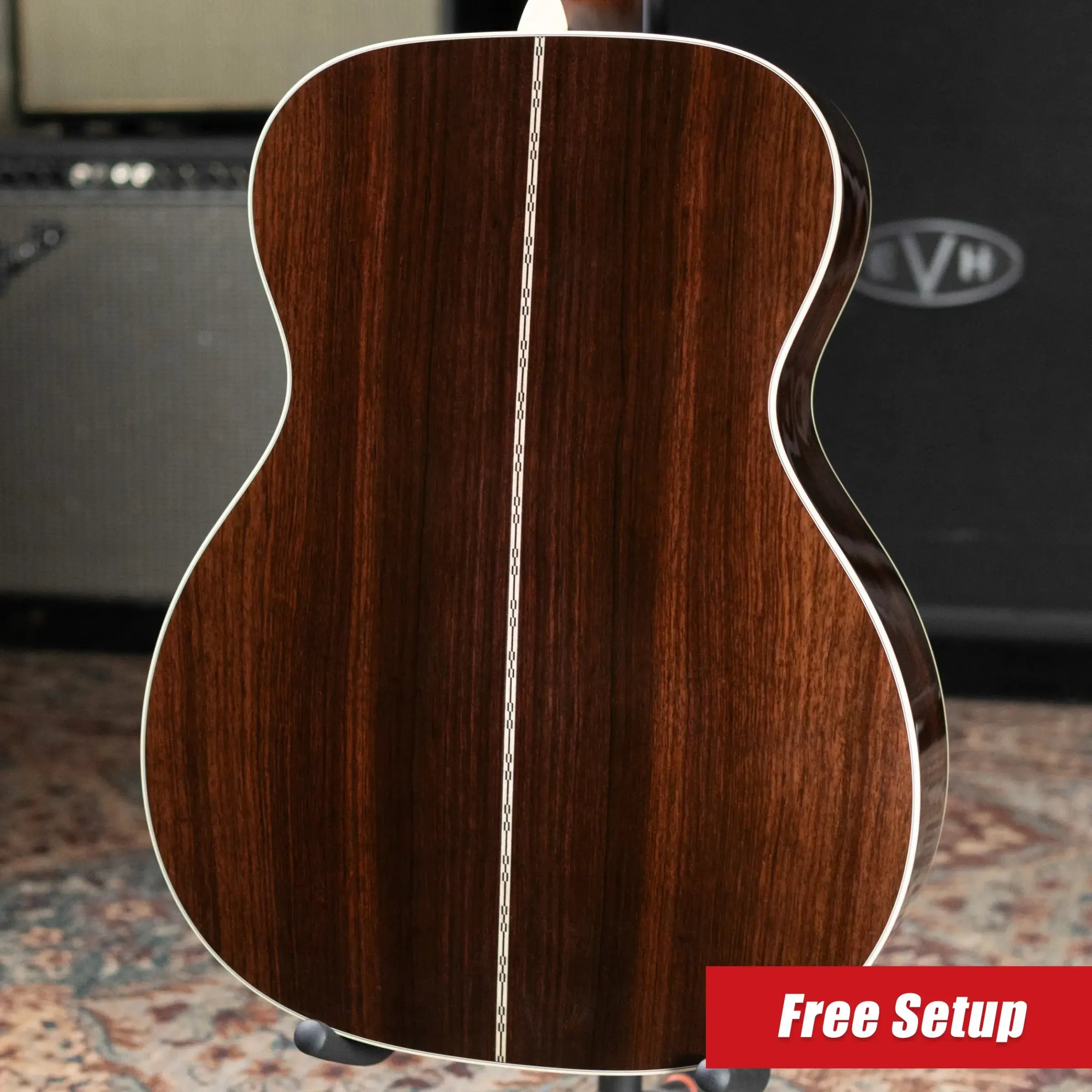 Martin OM-28 Standard Series Left-Handed Acoustic Guitar - 1935 Sunburst with Hardshell Case