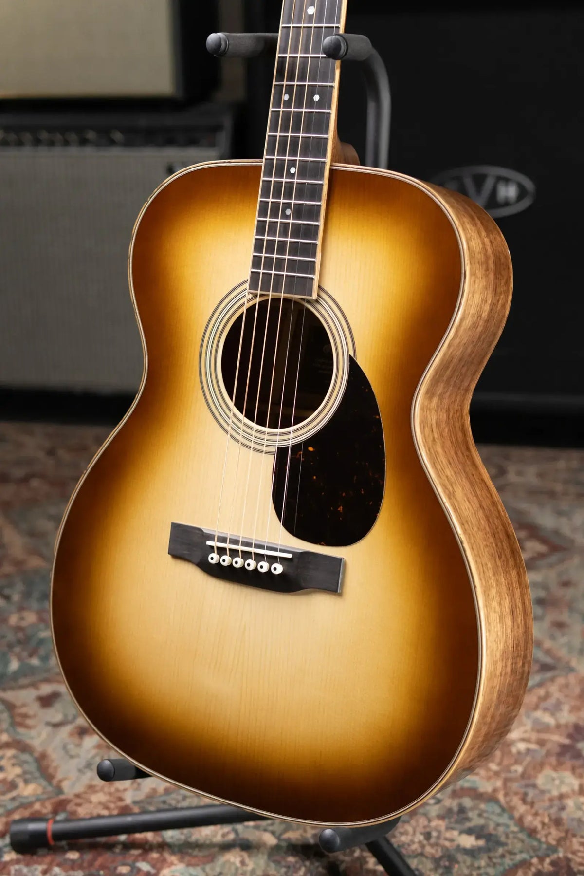 Martin OM-35 Inception Acoustic Guitar - Dark Toasted Burst with Hardshell Case
