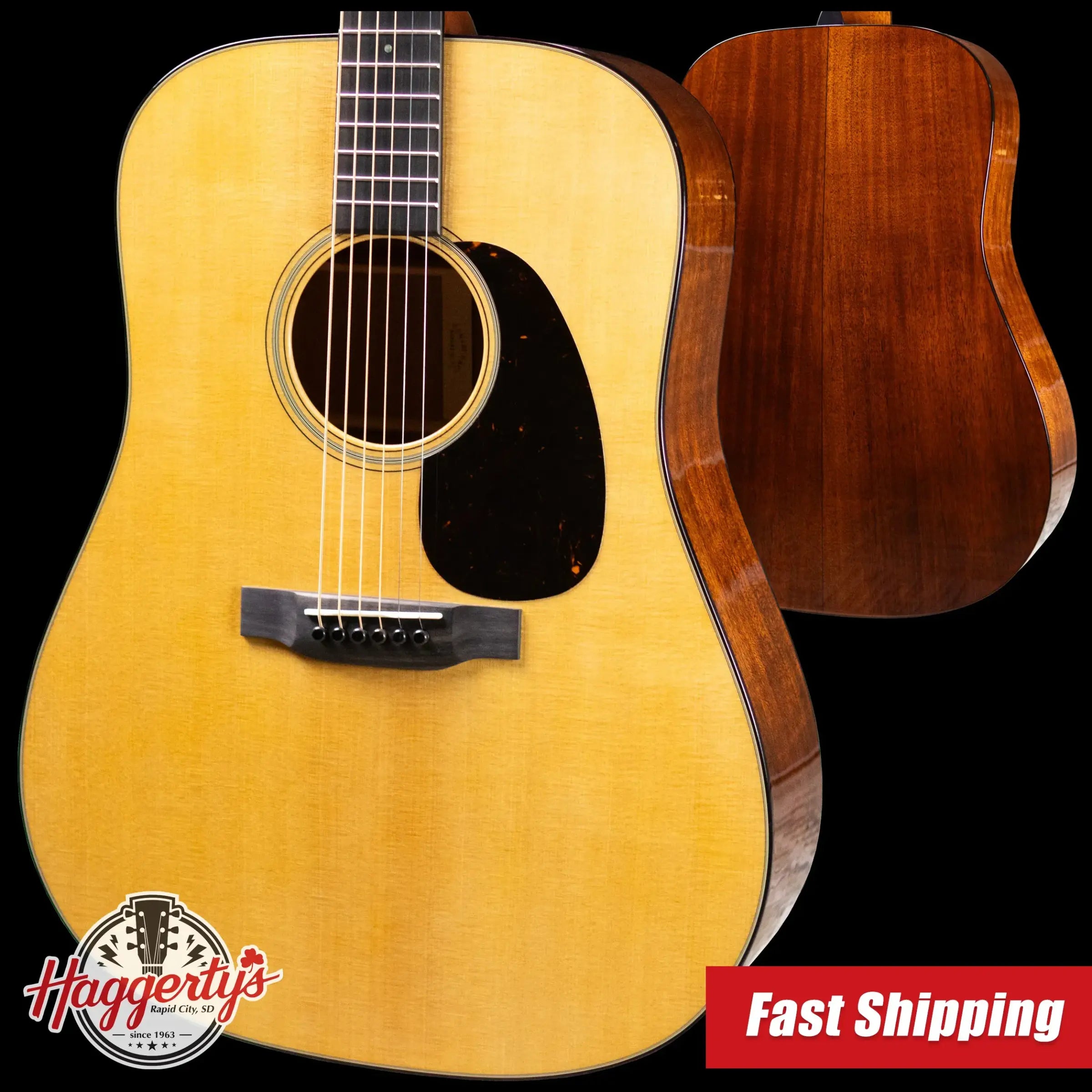 Martin Super D-18 Acoustic Guitar - Natural with Hardshell Case