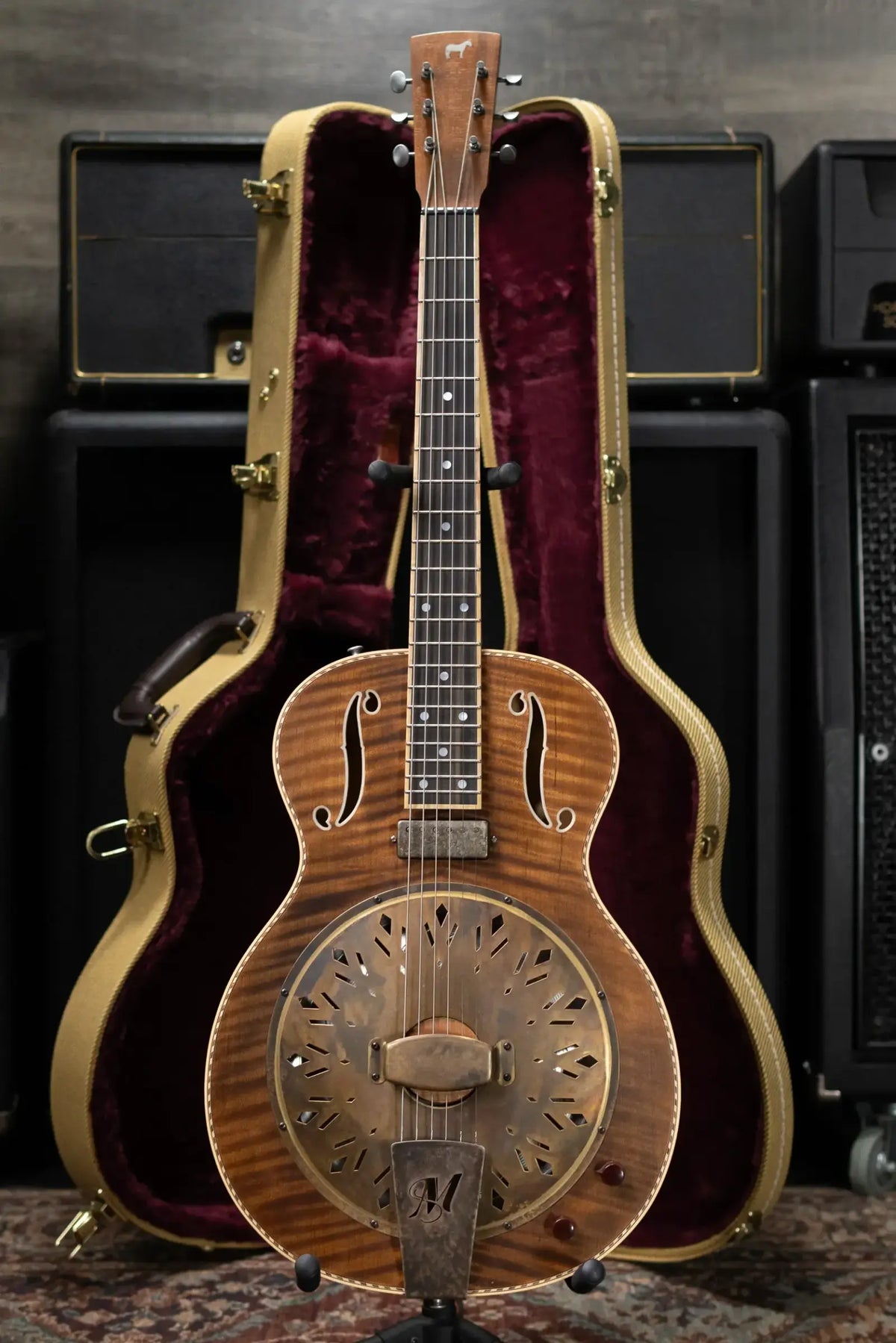 Mule Resophonic Mavis Custom Resonator-Electric Guitar with Hardshell Case - Used