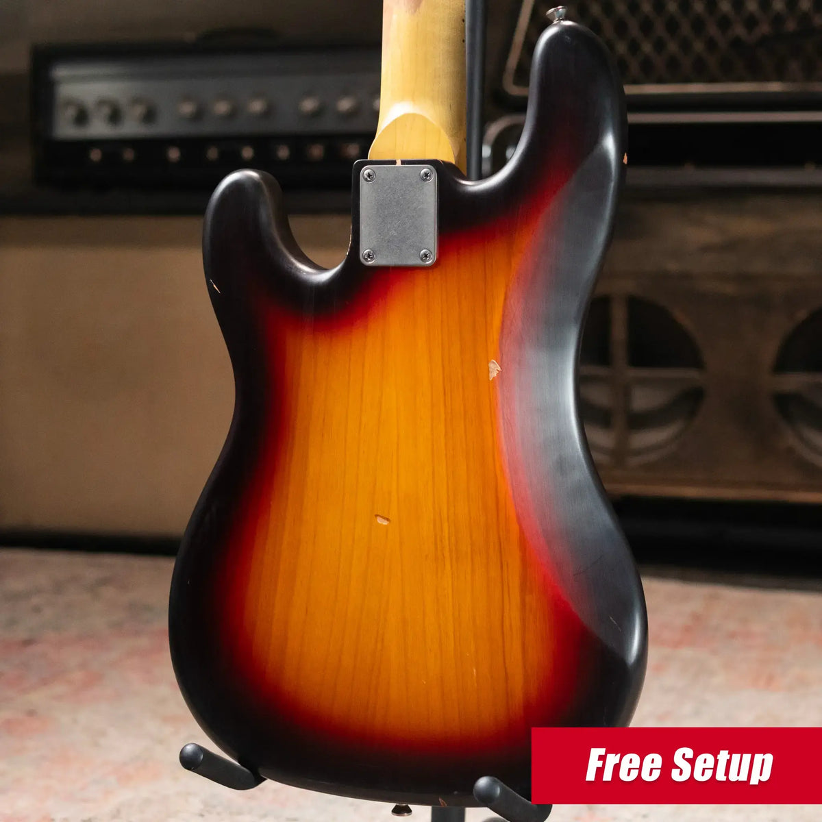 Nash PB-57 Electric Bass - 3-Tone Burst with Hardshell Case