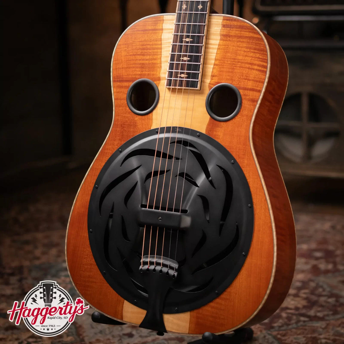 Beard Guitars Legacy E Model Round Neck - Custom Natural with Two Tone Upper Bout