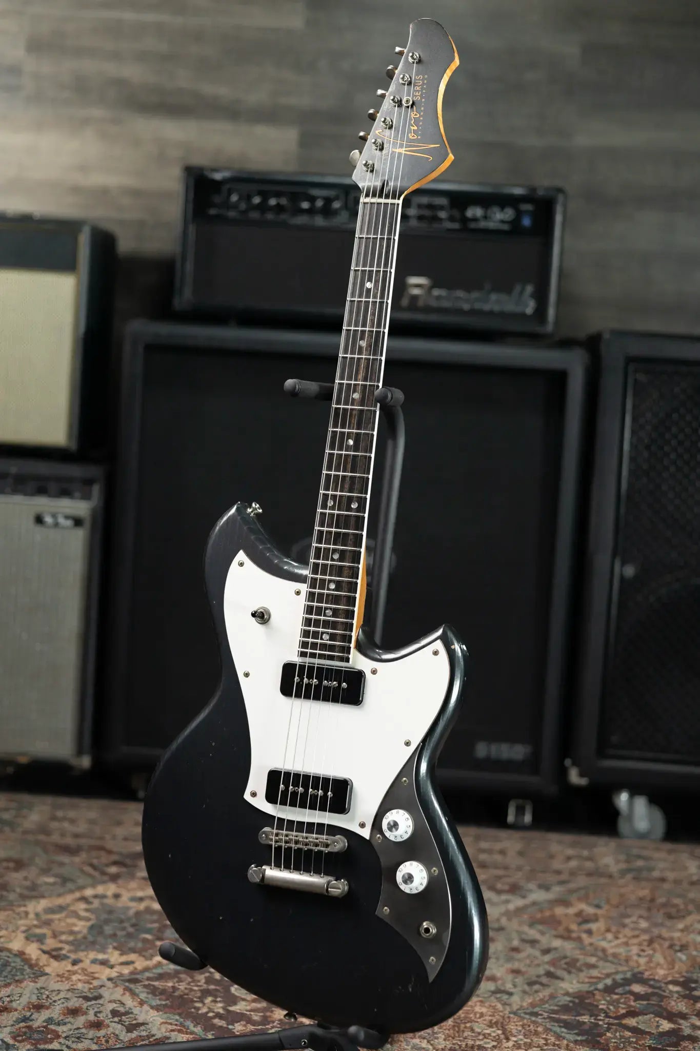 Novo Custom Serus P2 Electric Guitar - Charcoal Frost with Gig Bag