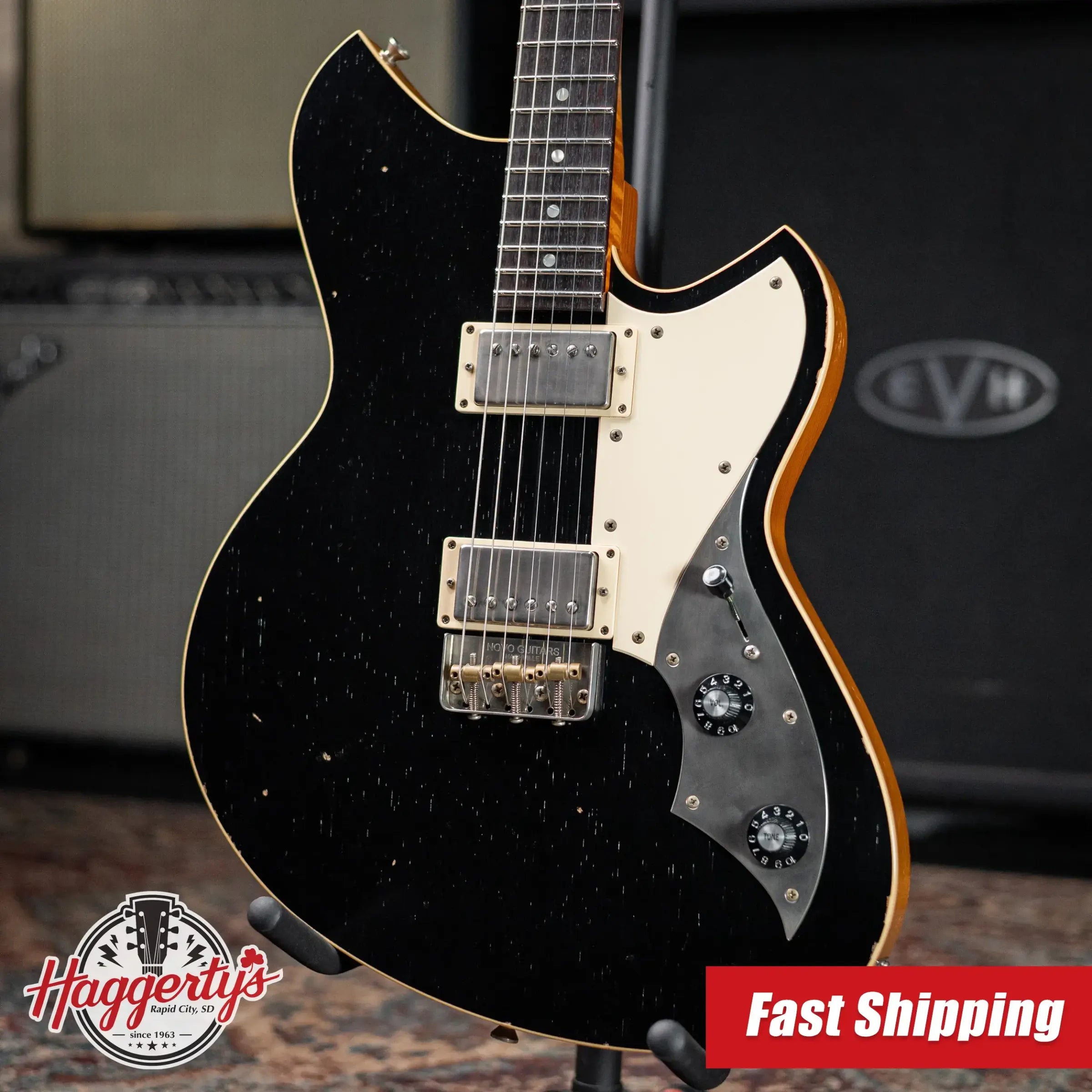 Novo Custom Serus TC Electric Guitar - Bull Black with Gig Bag