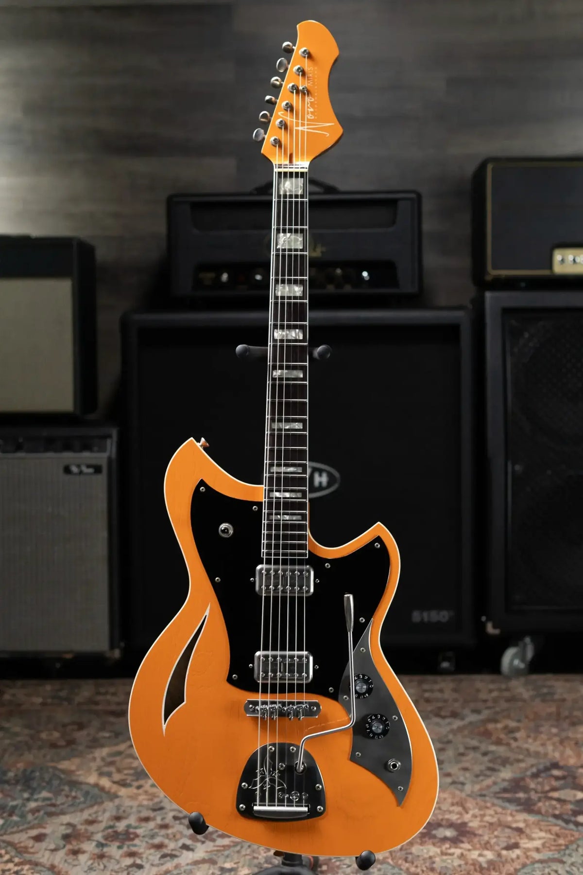 Novo Custom Shop Miris JHH Semi-Hollow Electric Guitar - Creamsicle with Gig Bag