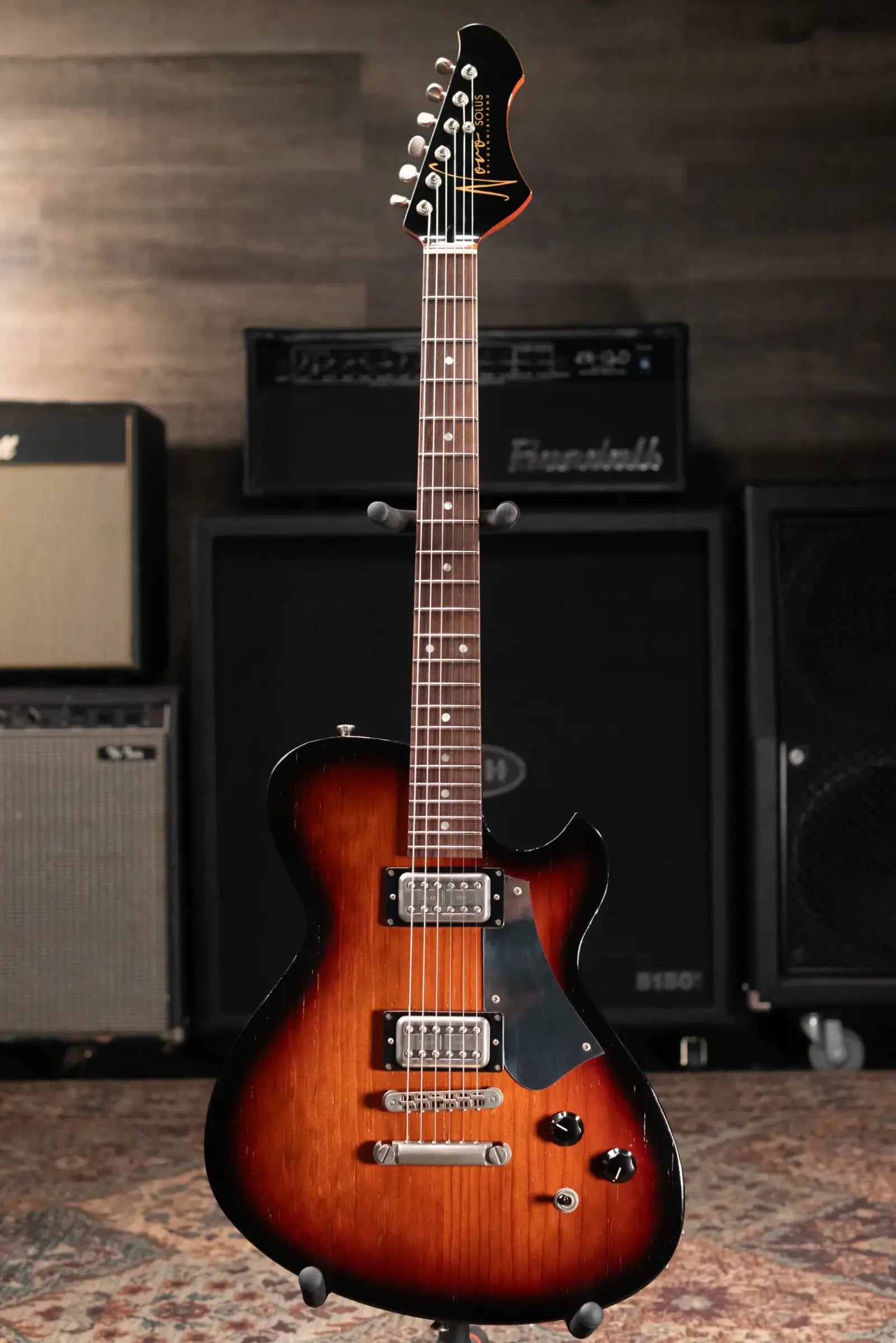 Novo Custom Shop Solus H2 Electric Guitar - Firebird Burst with Gig Bag