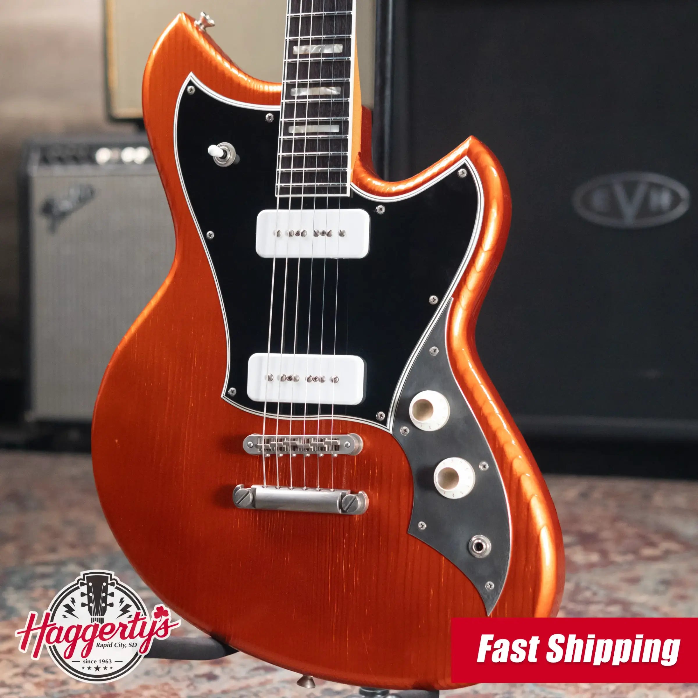 Novo Serus P2 Electric Guitar - Candy Apple Orange with Gig Bag