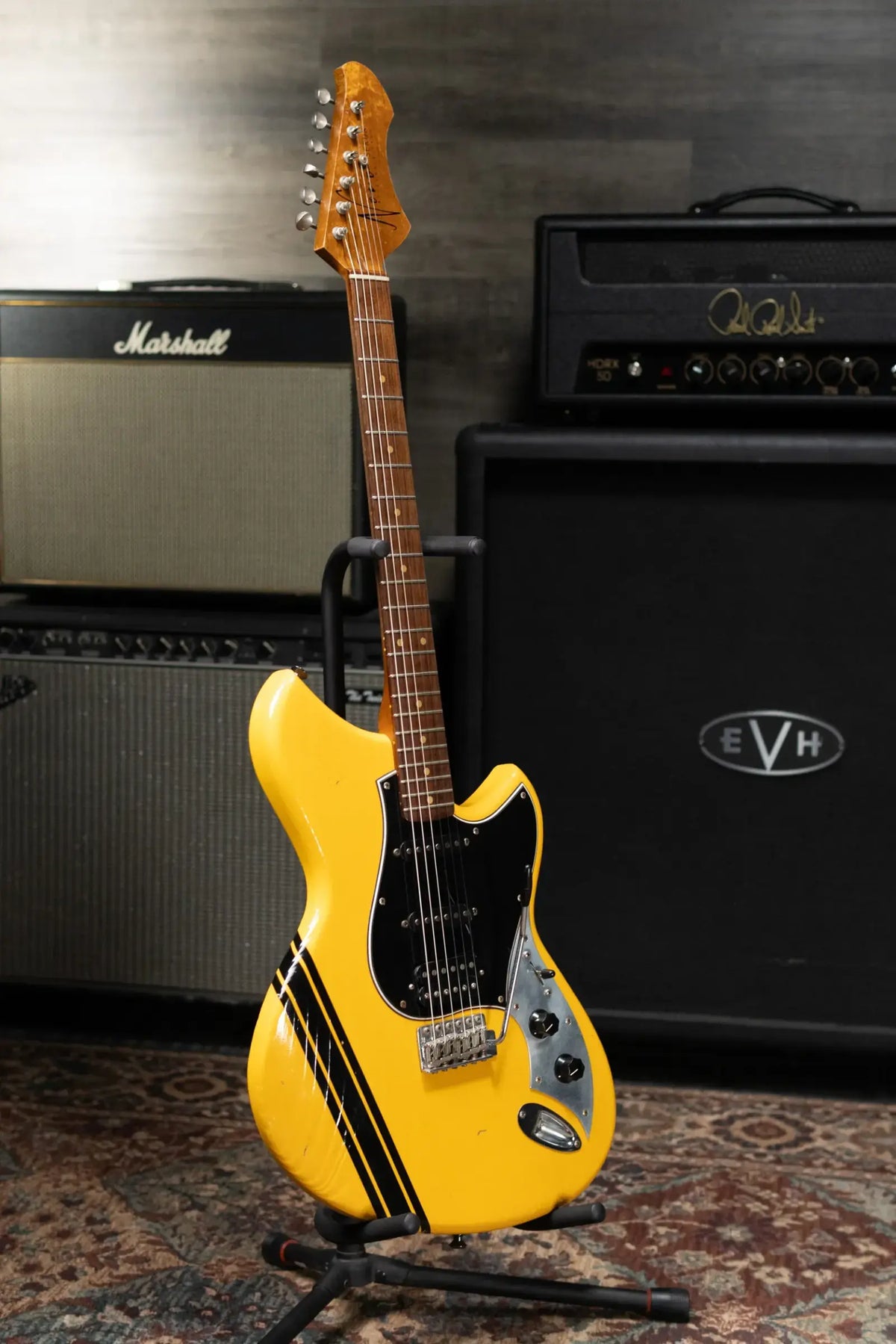 Novo Serus S HSS Electric Guitar - Vandalism Yellow with Black Pinstripe with Mono Gig Bag - Used