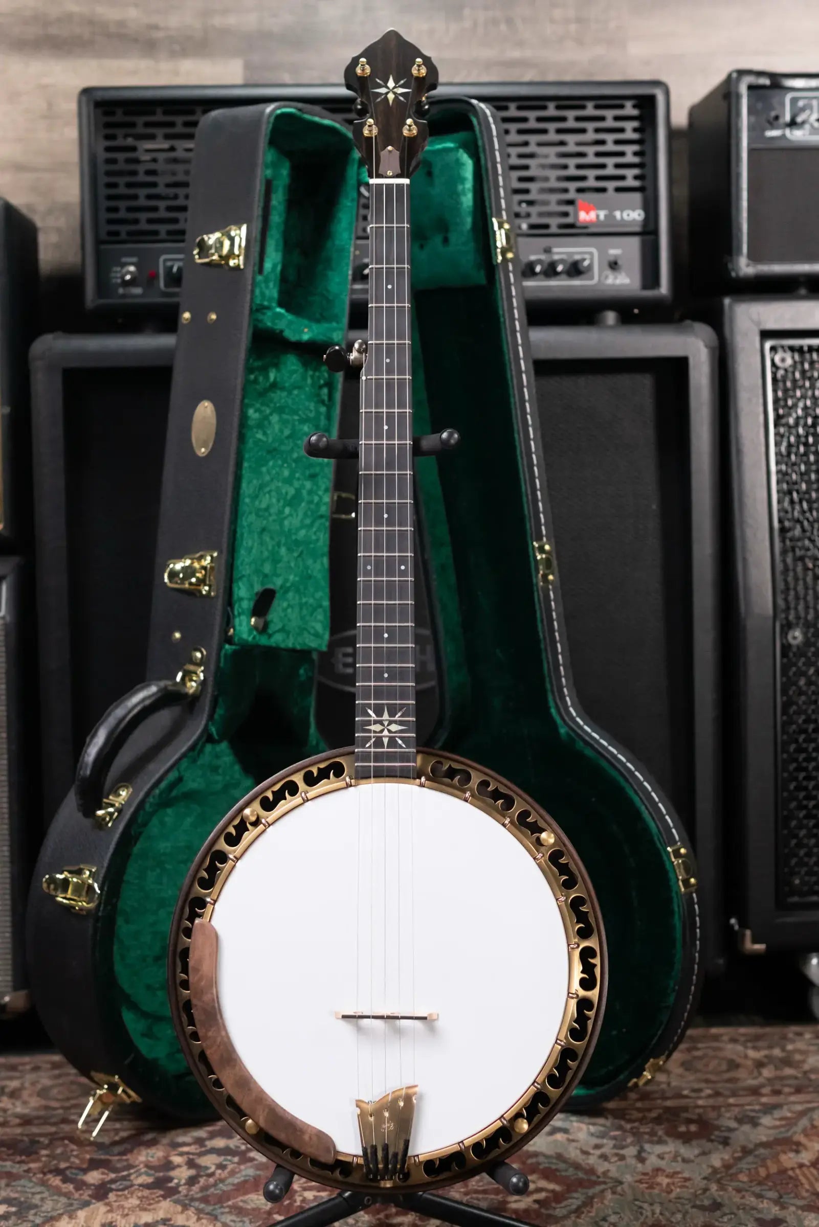 OME Banjos Gold Hill Vintage Alpha 5-String Resonator Banjo with Hardshell Case