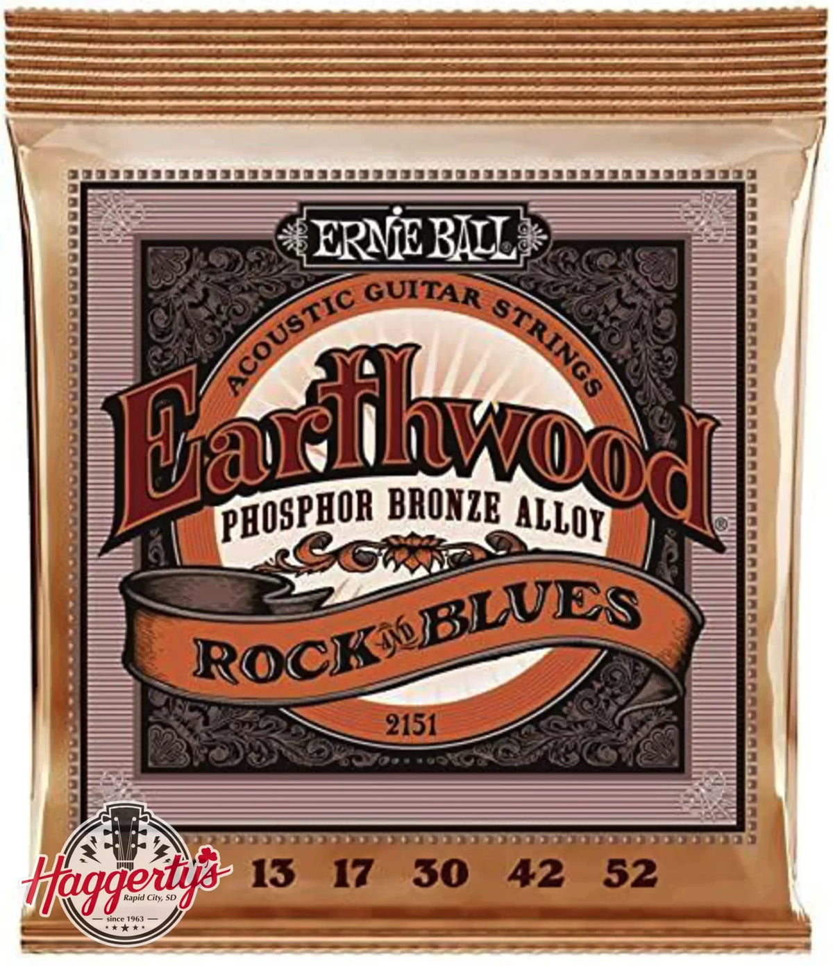 Ernie Ball P02151 Phosphor Bronze Rock & Blues 10-52 Plain 3rd