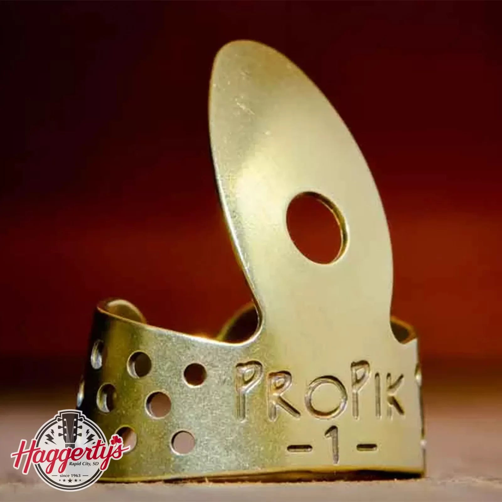 ProPik Brass Standard Fingerpick, #1, Straight