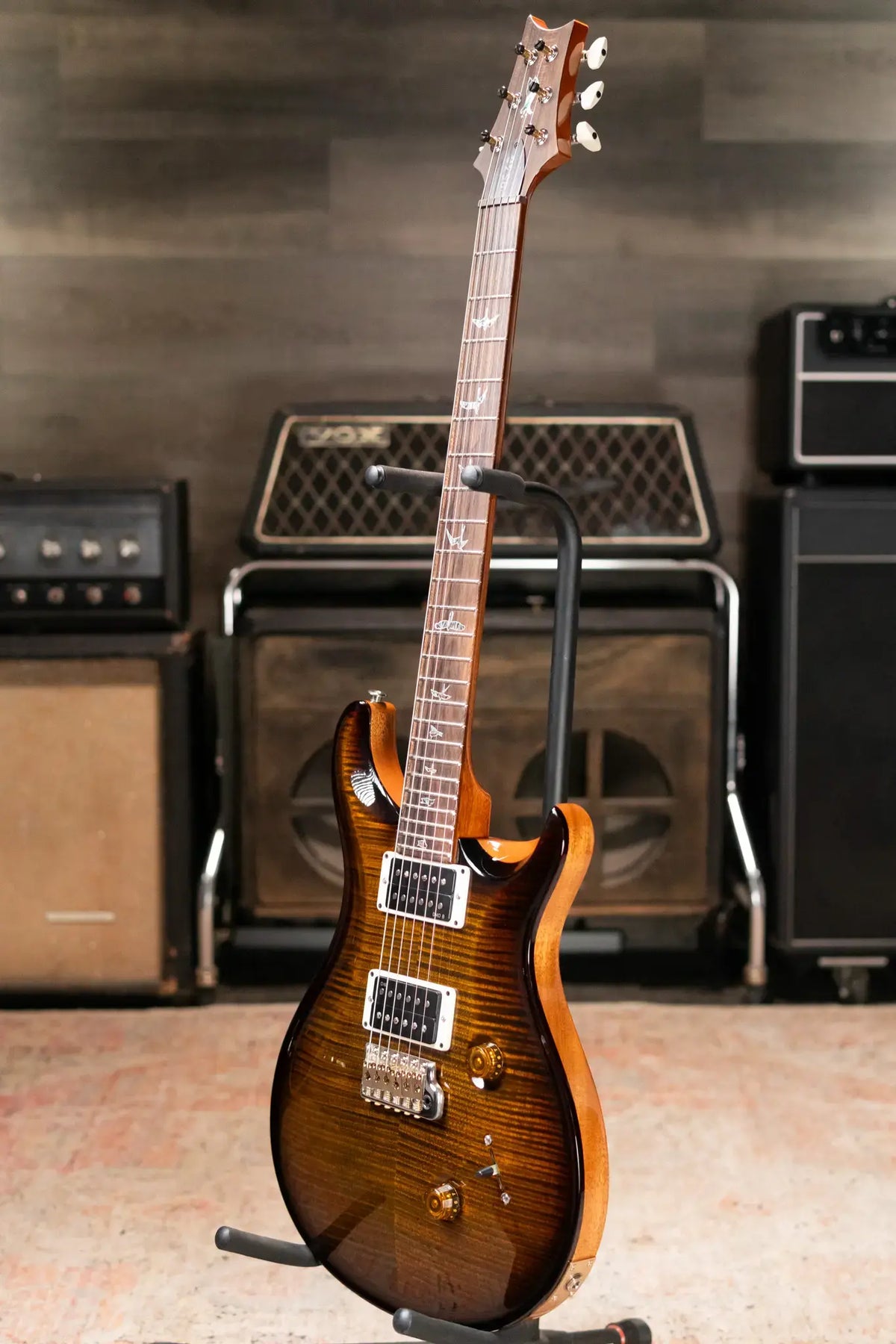 PRS Custom 24 40th Anniversary Limited Edition Electric Guitar - Tiger Eye Smokeburst with Hardshell Case