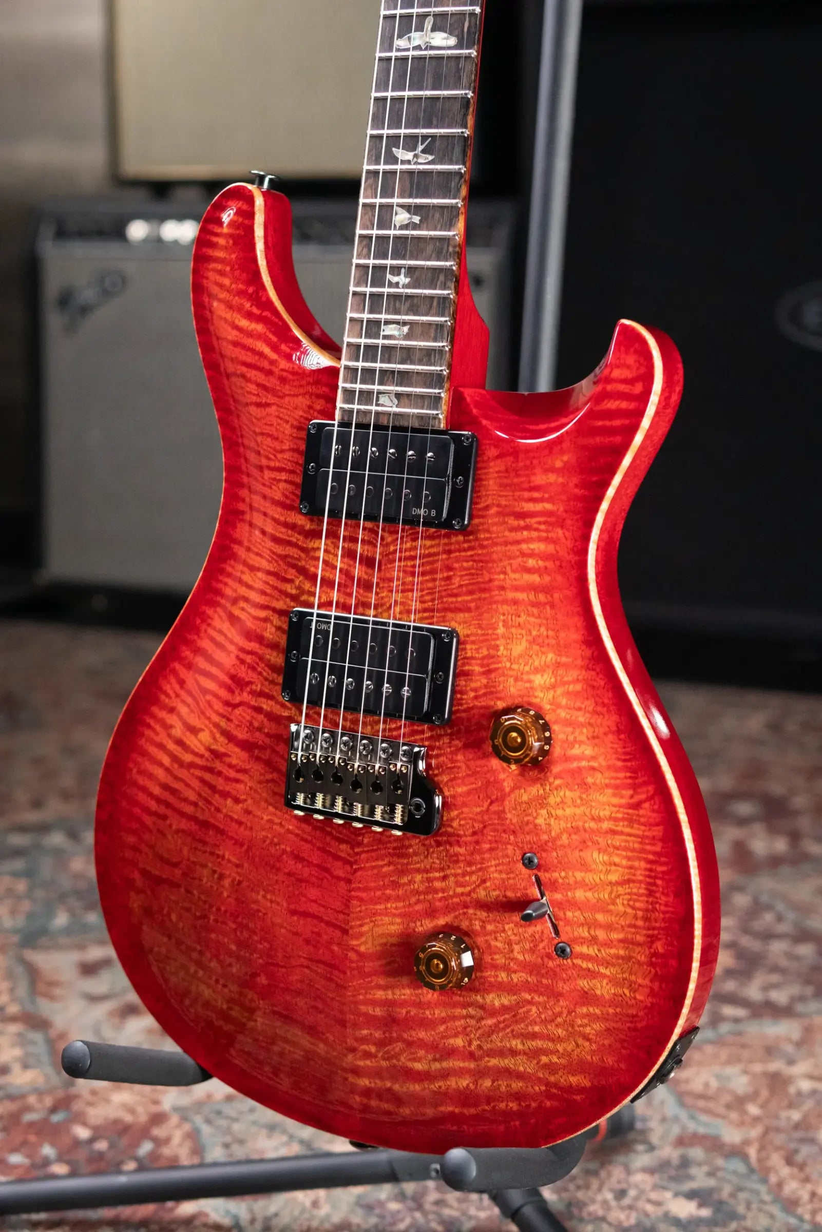 PRS Custom 24 Mango Top Limited Edition Electric Guitar - Blood Orange with Hardshell Case