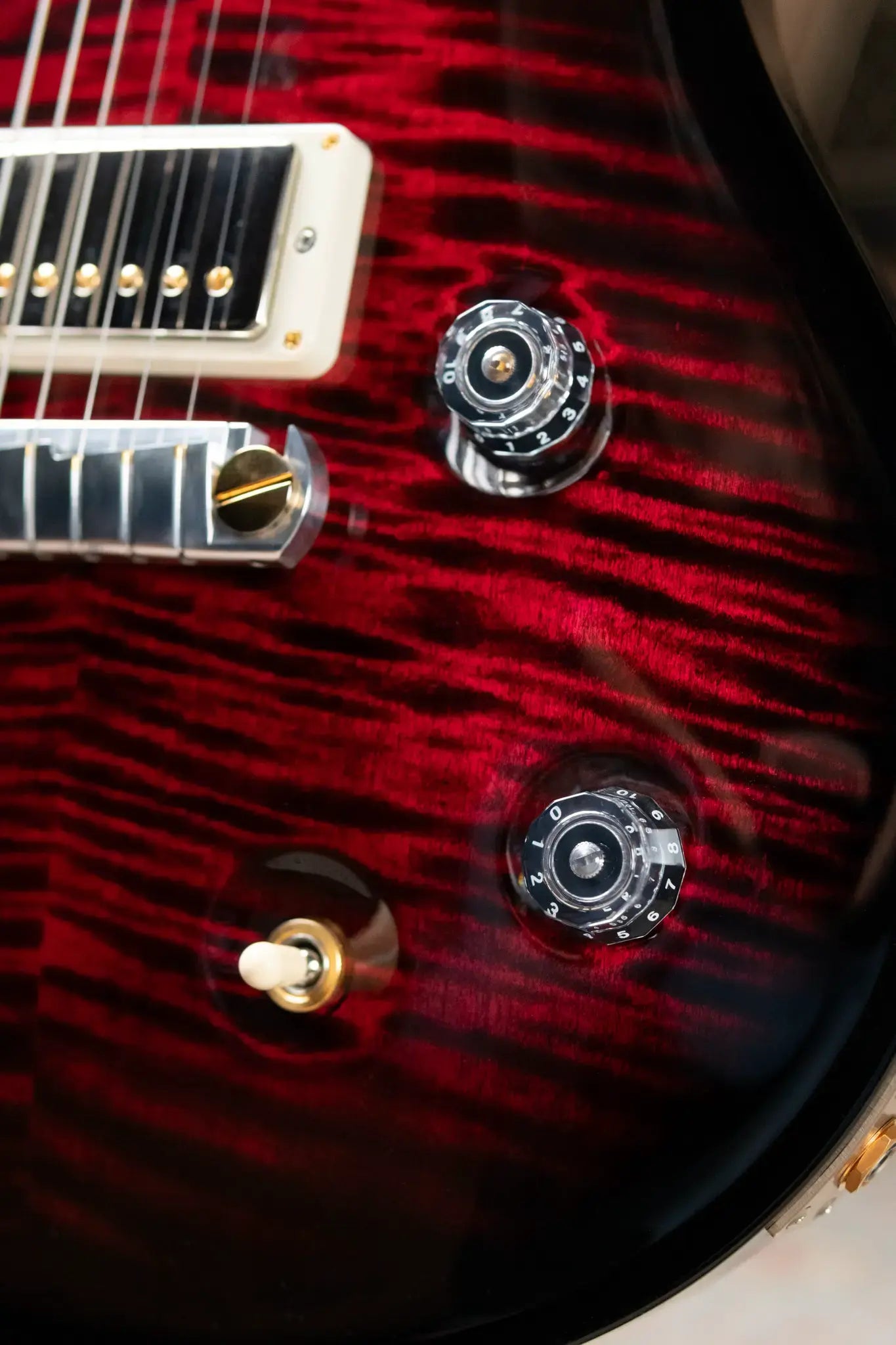 PRS McCarty Flame Maple 10-Top Electric Guitar - Fire Red Wrap Smokeburst with Hardshell Case