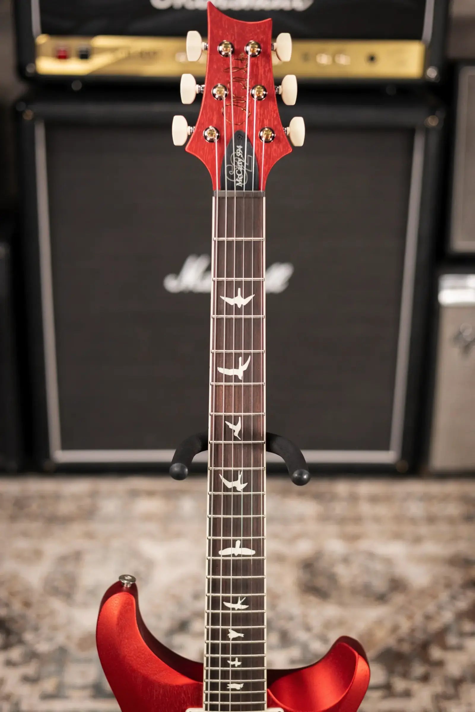 PRS S2 McCarty 594 Thinline Satin Electric Guitar - Red Apple Metallic with Gig Bag
