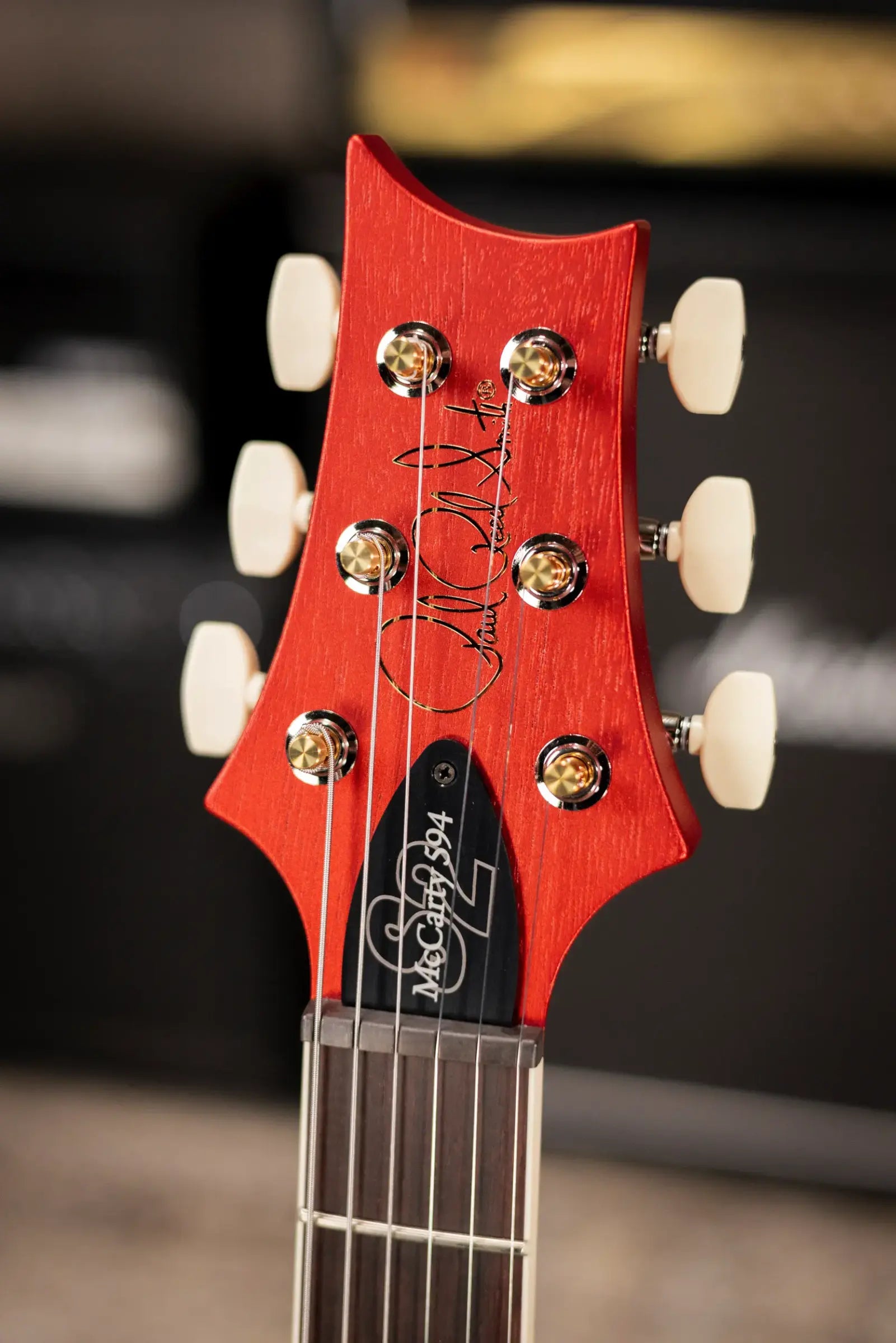 PRS S2 McCarty 594 Thinline Satin Electric Guitar - Red Apple Metallic with Gig Bag