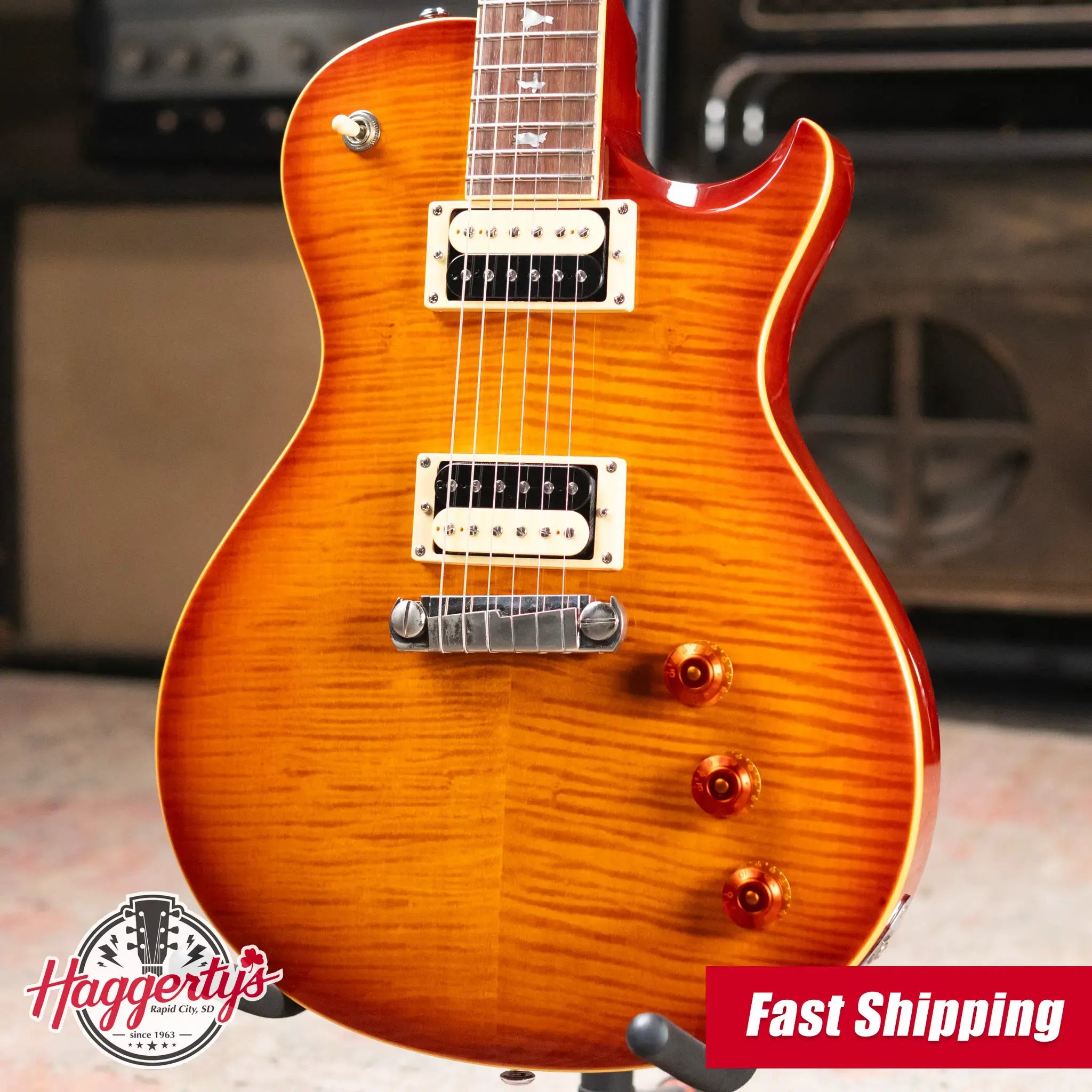PRS SE Bernie Marsden Signature Electric Guitar, Signed Backplate - Sunburst with Gig Bag - Used