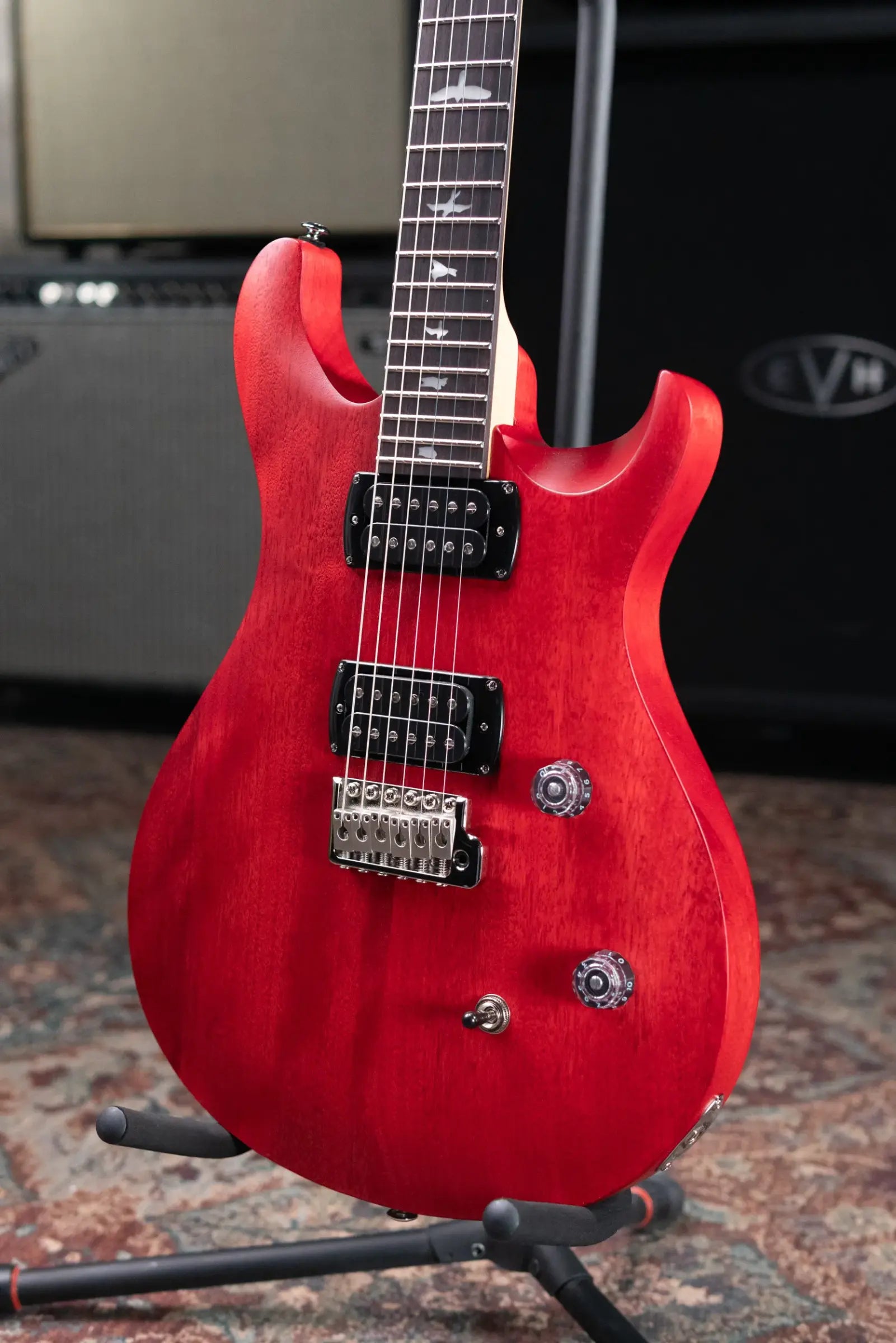 PRS SE CE 24 Solid Body Electric Guitar - Vintage Cherry with Gig Bag