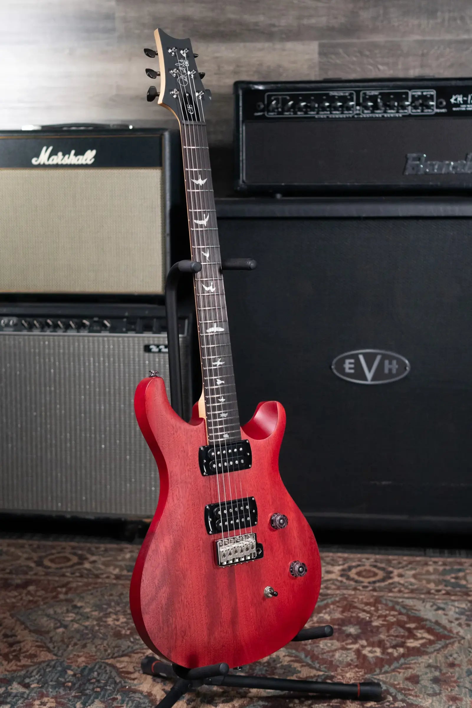 PRS SE CE 24 Solid Body Electric Guitar - Vintage Cherry with Gig Bag