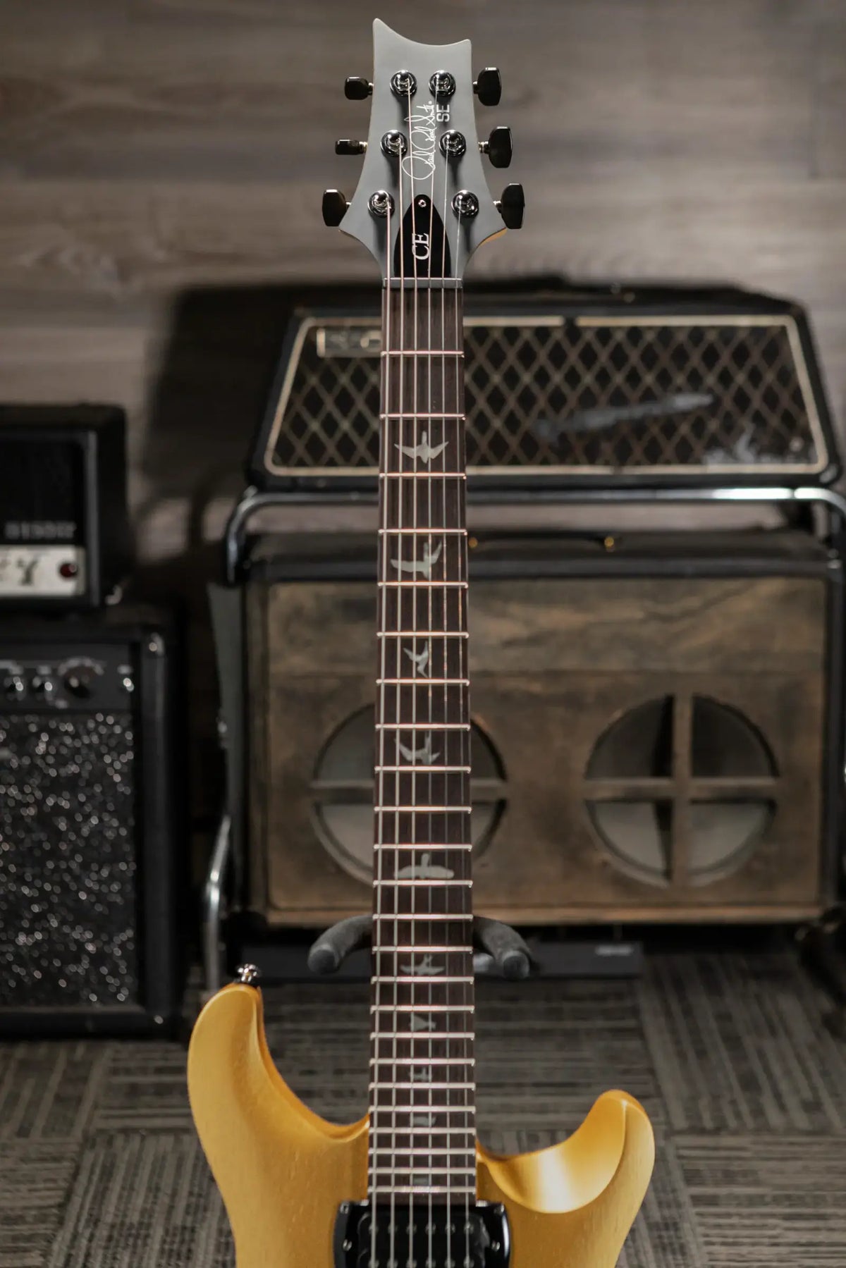 PRS SE CE 24 Standard Stoptail Electric Guitar - Metallic Gold Satin with Gig Bag