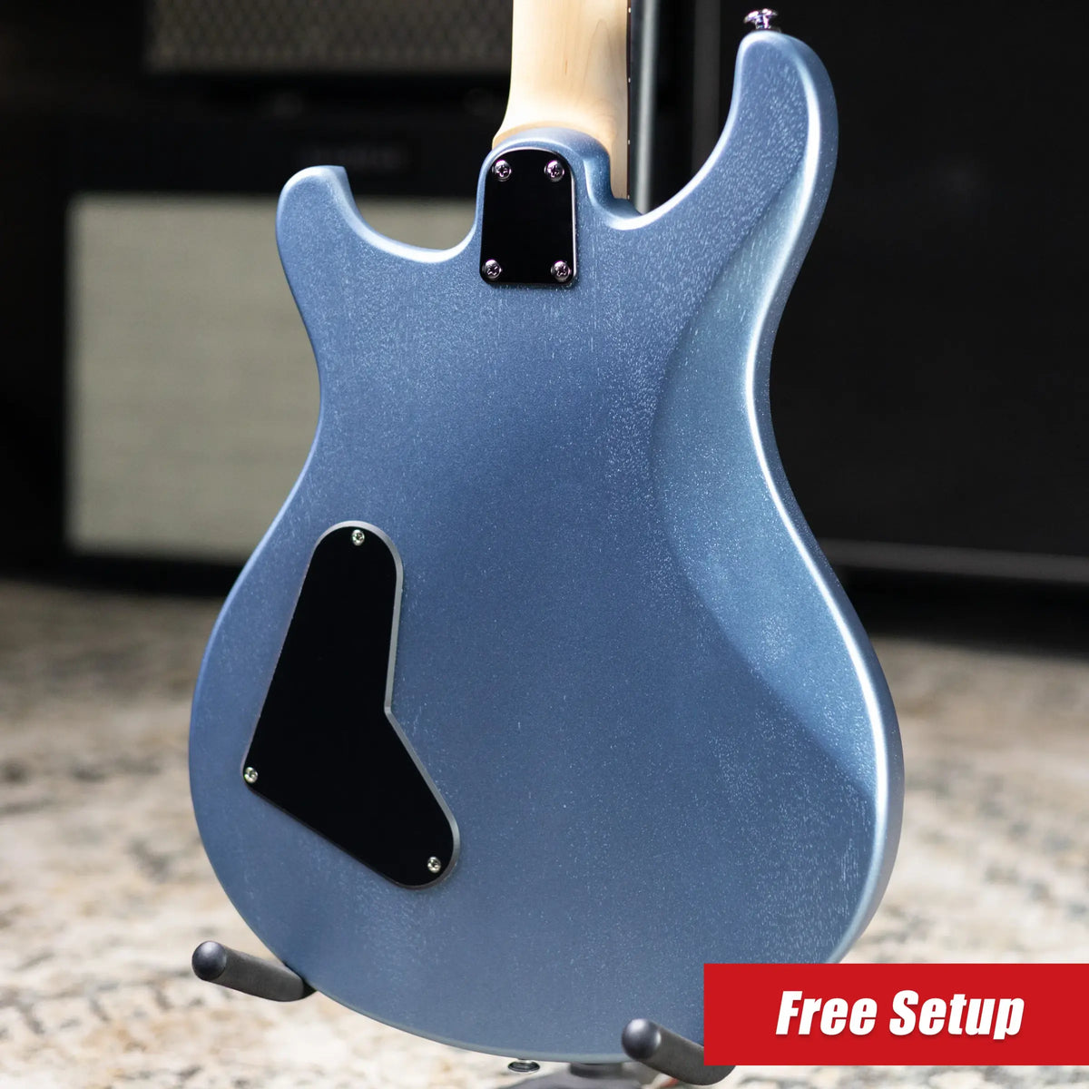 PRS SE CE 24 Standard Stoptail Satin Electric Guitar - Ice Blue Metallic with Gig Bag