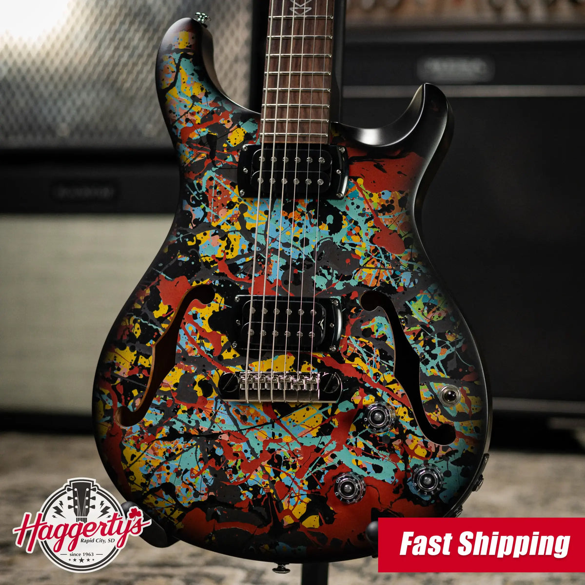 PRS SE Ed Sheeran Signature Hollowbody I Baritone Piezo LTD Electric Guitar - Cosmic Splash with Gig Bag - Demo