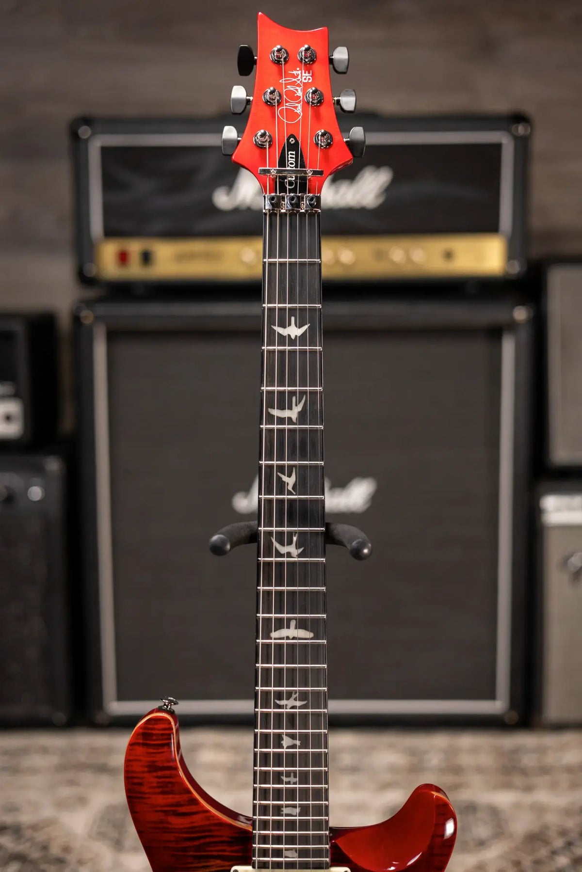 PRS SE "Floyd" Custom 24 Electric Guitar - Charcoal Cherry Burst with Gig Bag - Demo