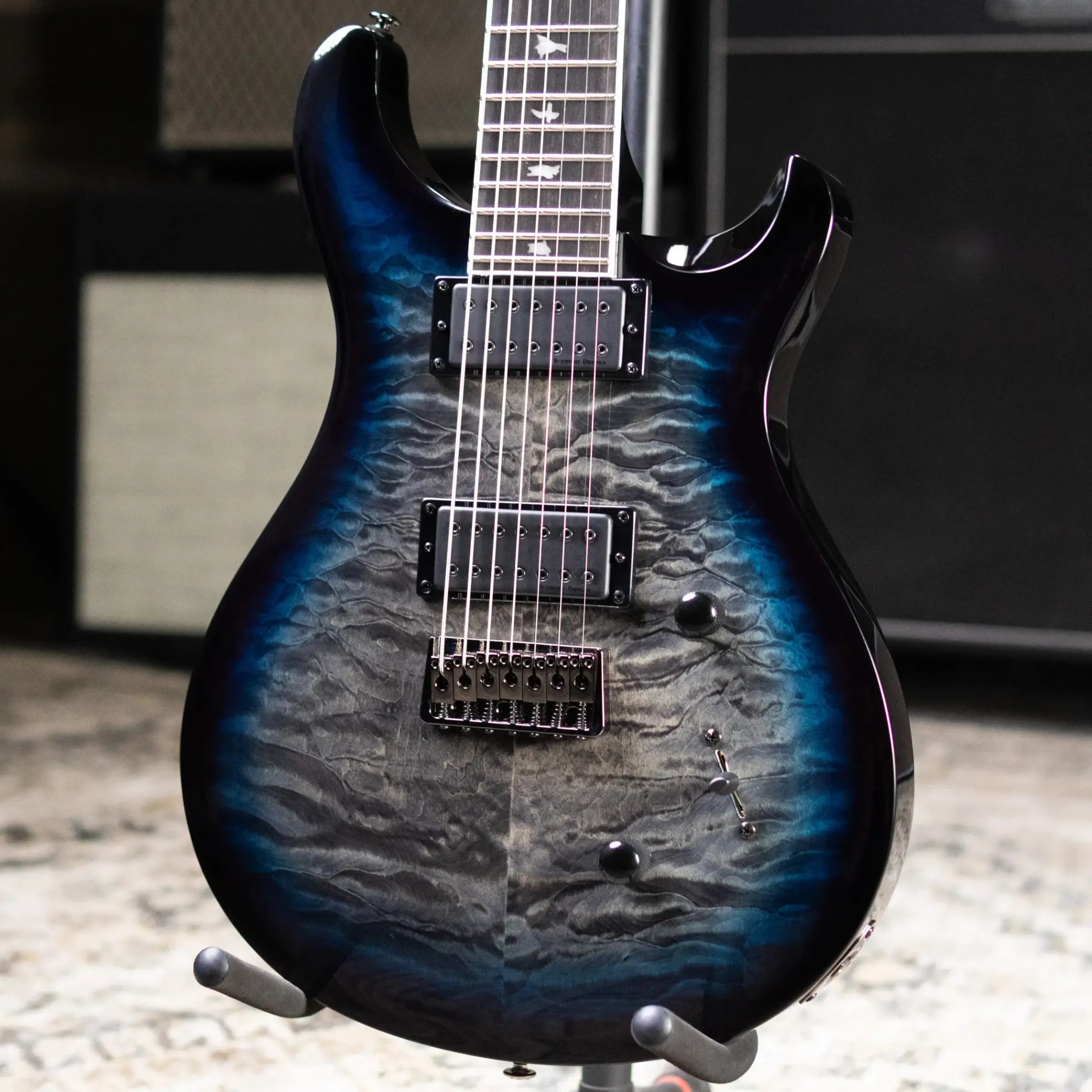 PRS SE Mark Holcomb 7-String Electric Guitar - Holcomb Blue Burst with Gig Bag