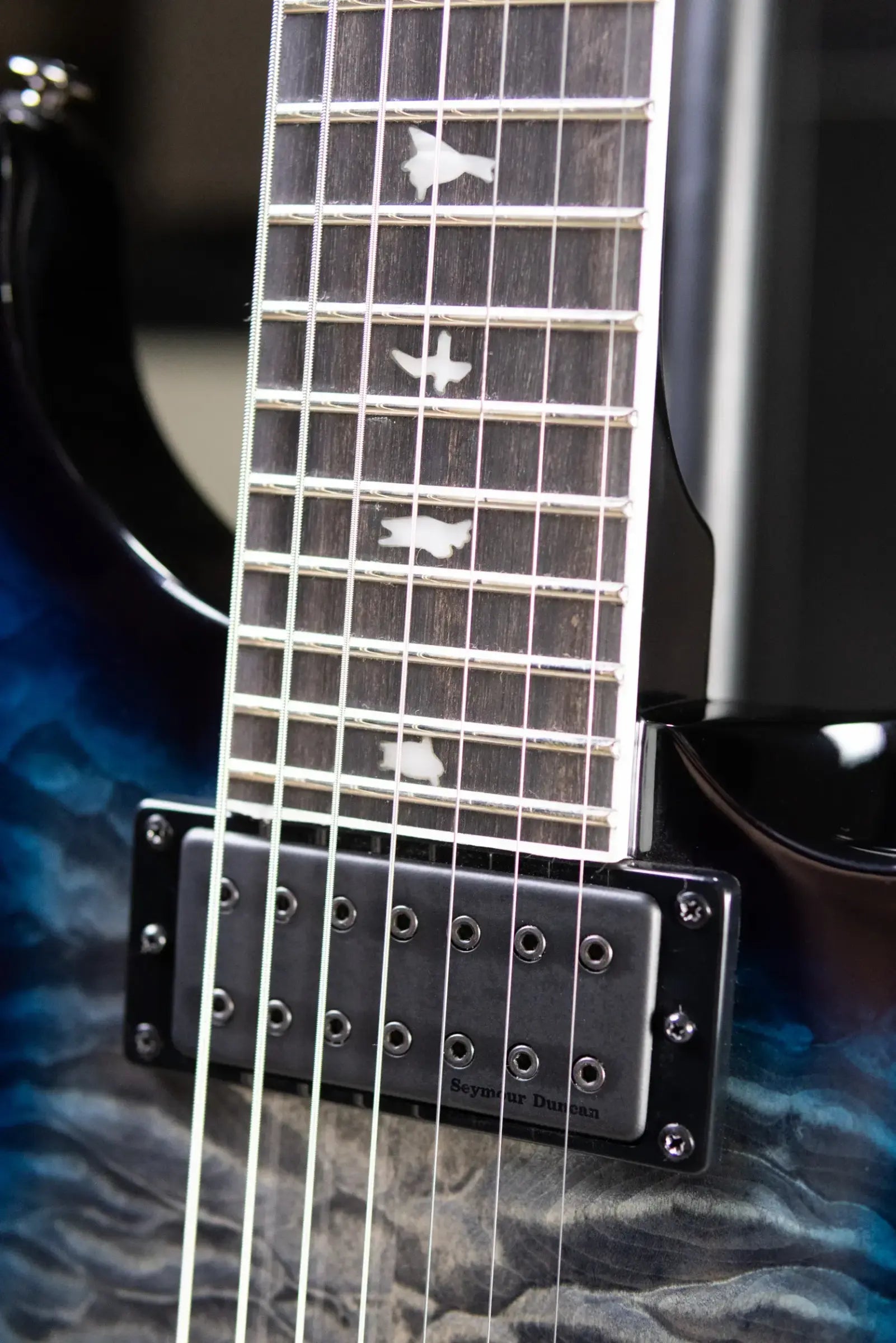 PRS SE Mark Holcomb 7-String Electric Guitar - Holcomb Blue Burst with Gig Bag