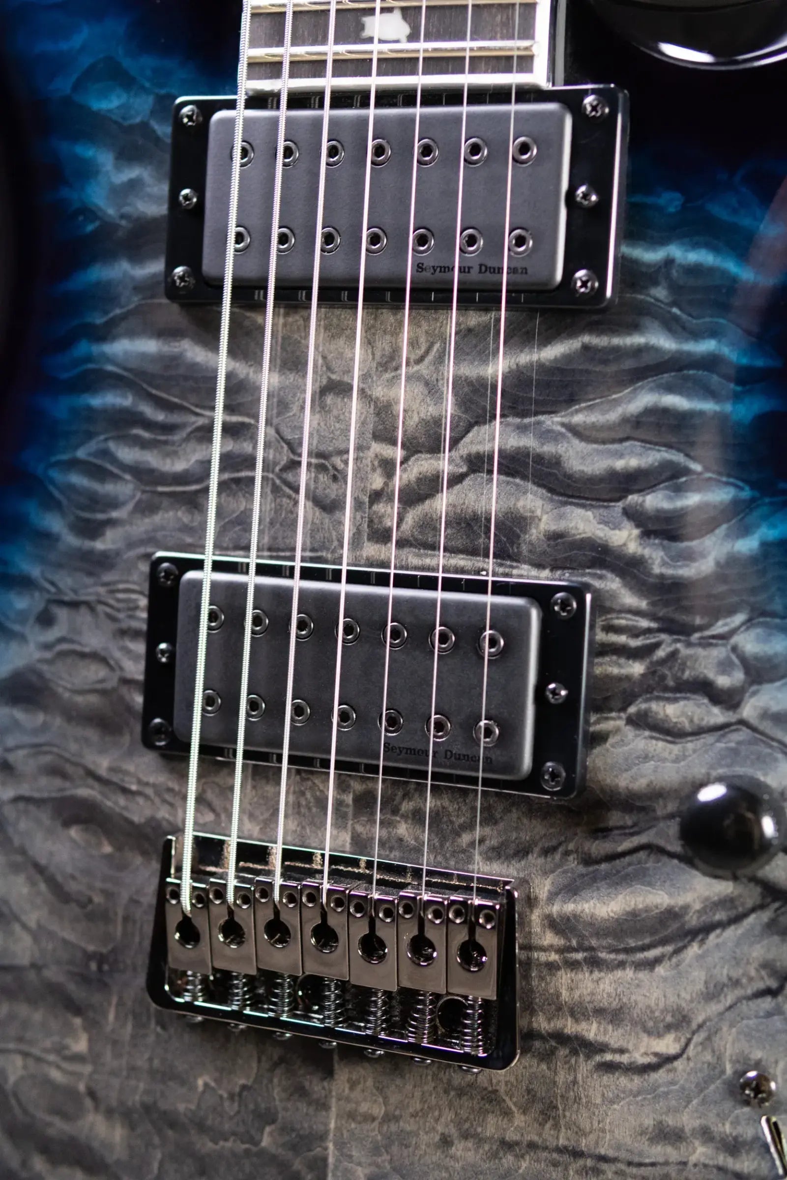 PRS SE Mark Holcomb 7-String Electric Guitar - Holcomb Blue Burst with Gig Bag