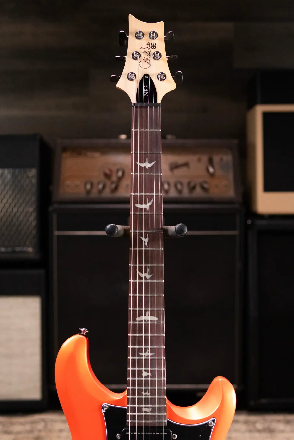 PRS SE NF3 Rosewood Fretboard Electric Guitar - Metallic Orange with Gig Bag - Demo