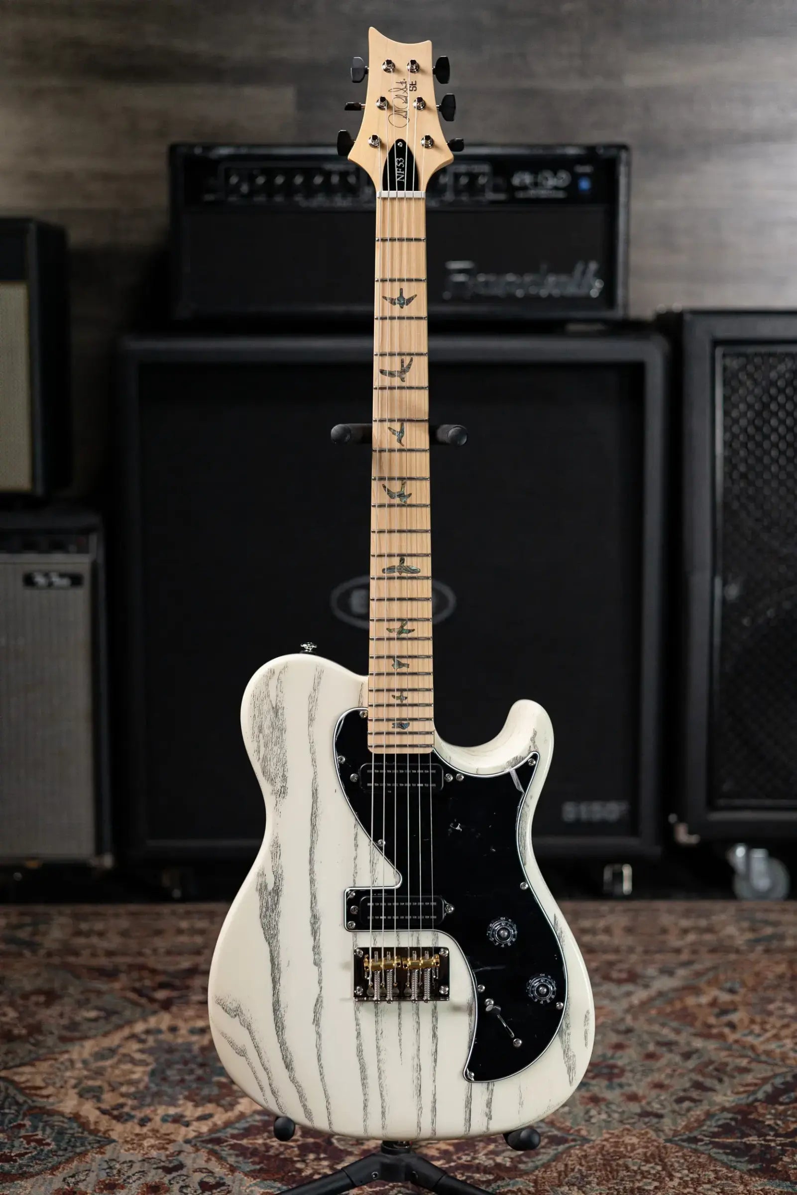 PRS SE NF 53 Bolt-on Electric Guitar - White Doghair with Gig Bag