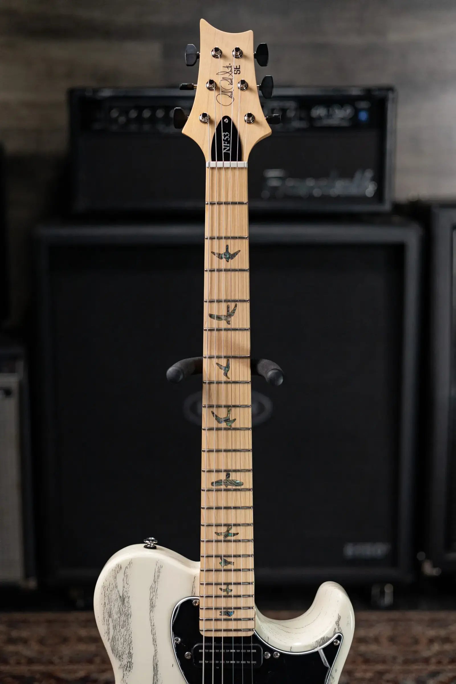 PRS SE NF 53 Bolt-on Electric Guitar - White Doghair with Gig Bag