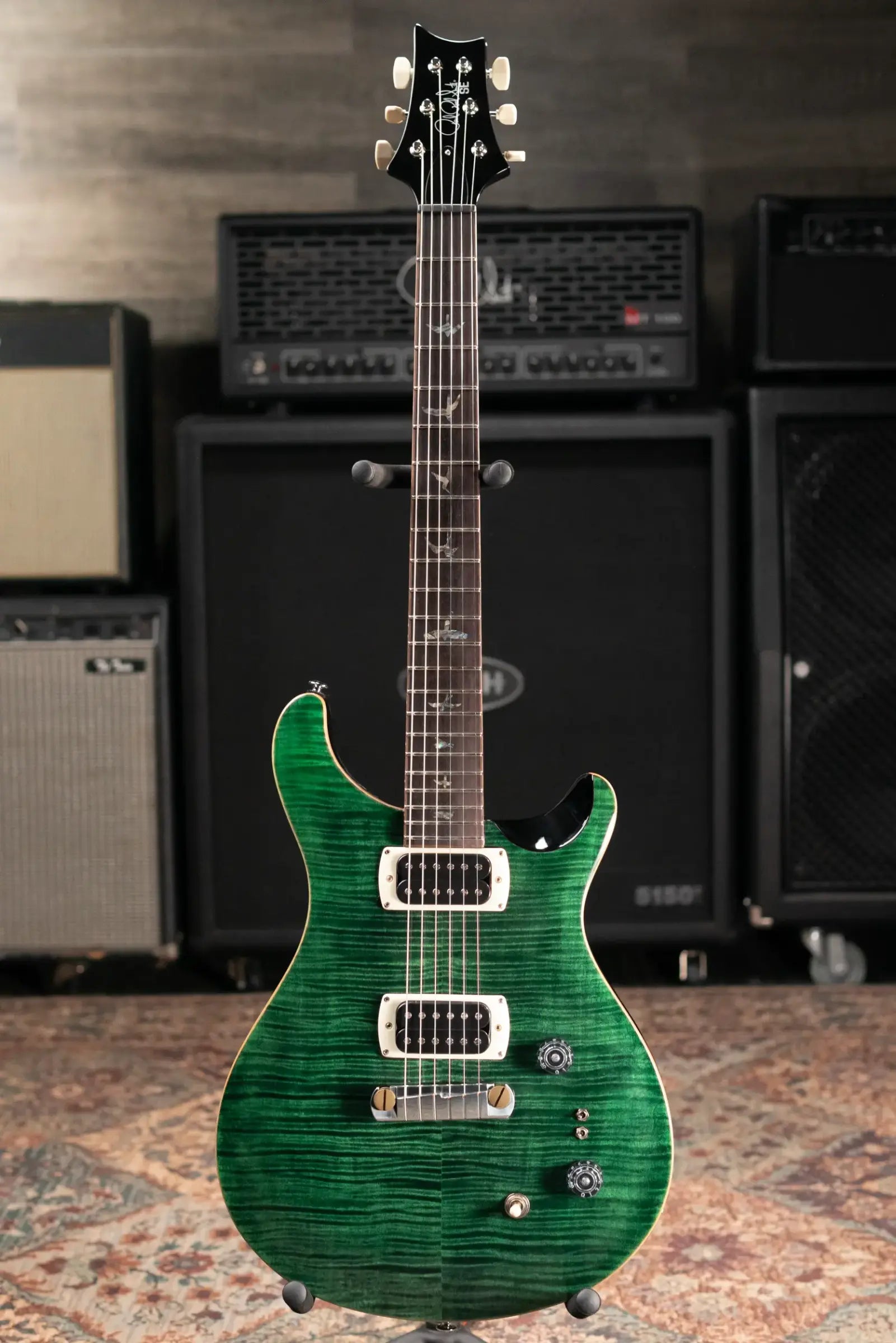 PRS SE Paul's Guitar Solidbody Electric Guitar - Teal Black with Gig Bag