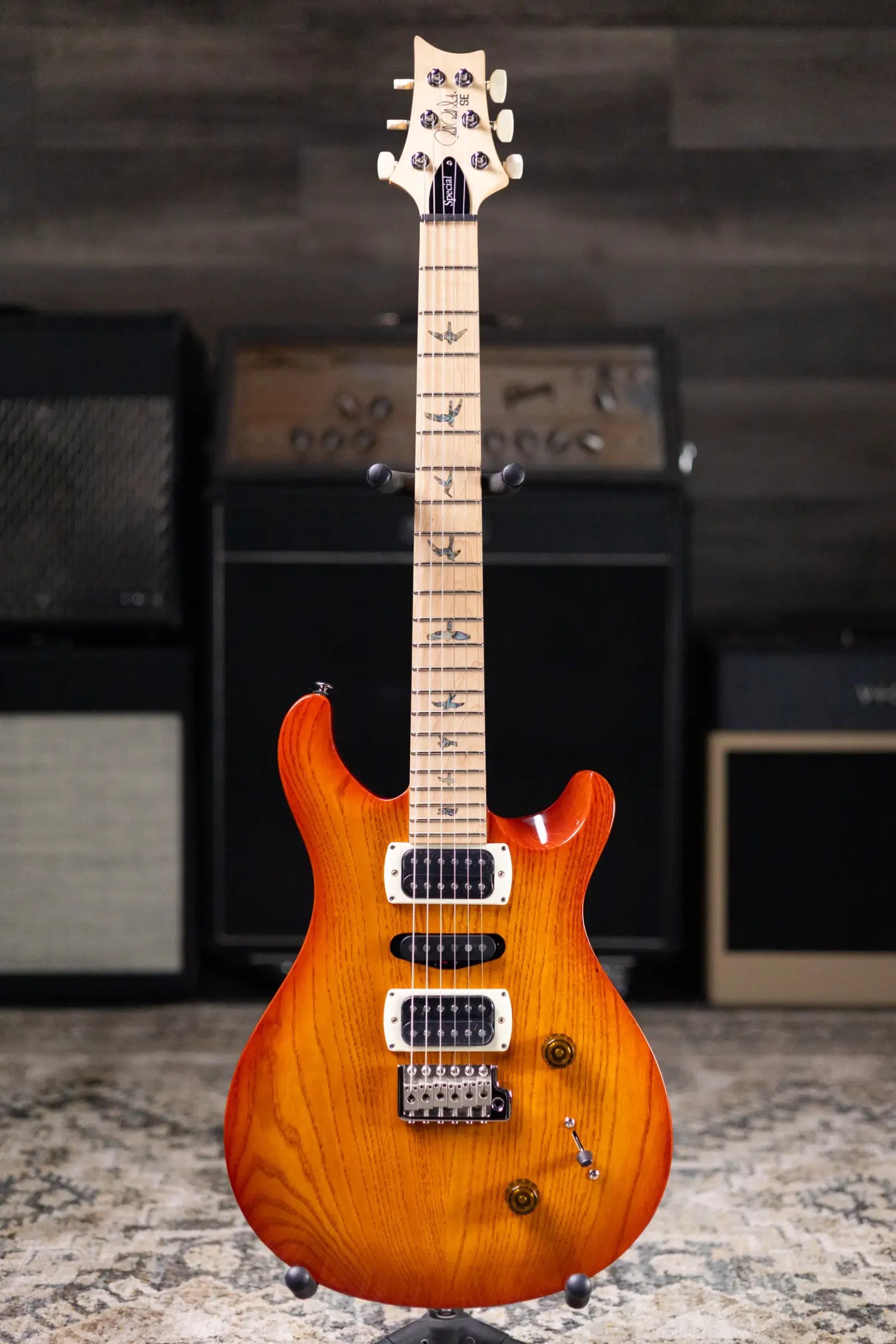 PRS SE Swamp Ash 22 Electric Guitar - Vintage Sunburst with Gig Bag