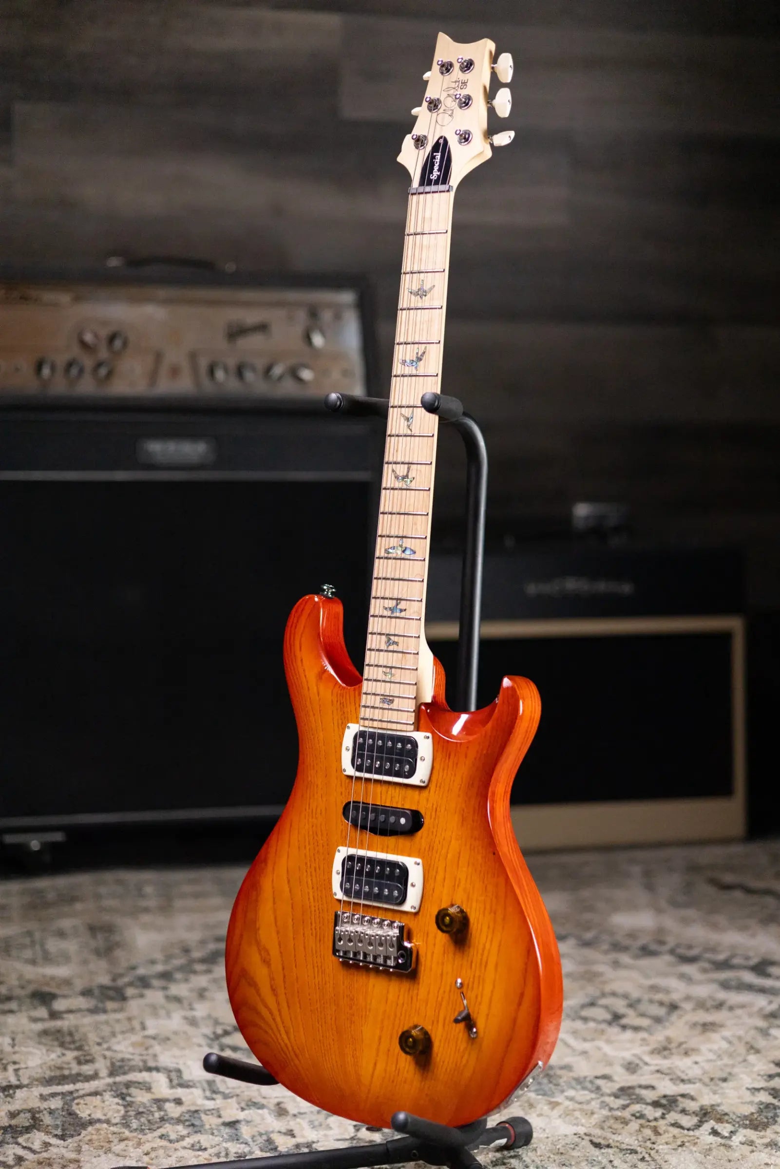 PRS SE Swamp Ash 22 Electric Guitar - Vintage Sunburst with Gig Bag