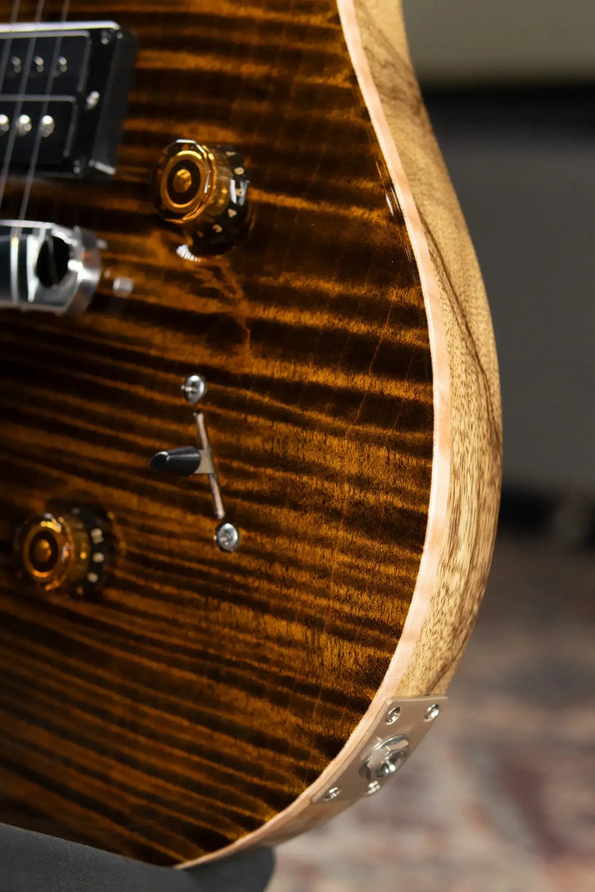 PRS Wood Library Custom 24 Stoptail Limited Edition 10-Top Electric Guitar - Tiger Eye with Hardshell Case